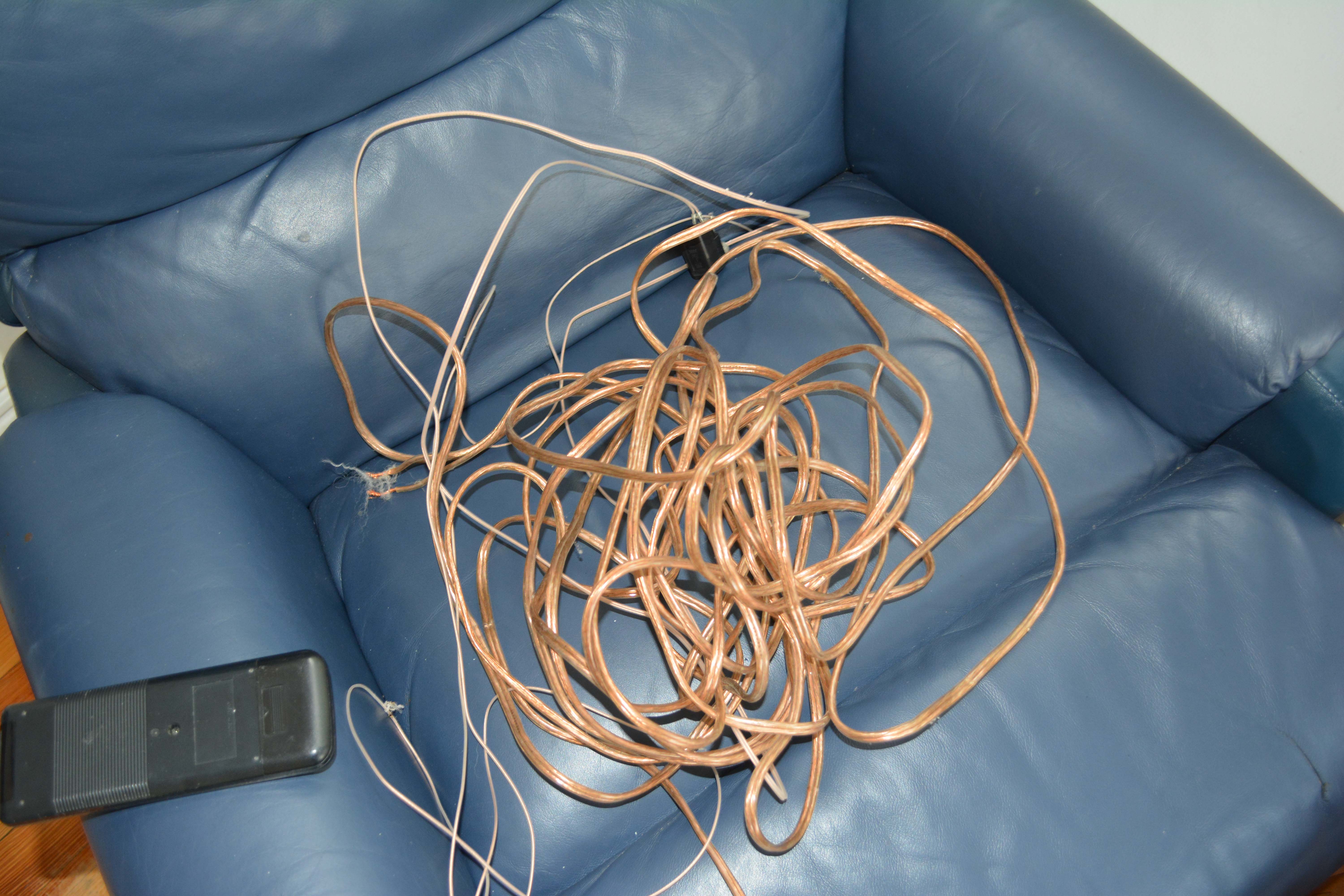 Vintage Yamaha P-300 Turntable with Denon Receiver and Polk Audio Speakers