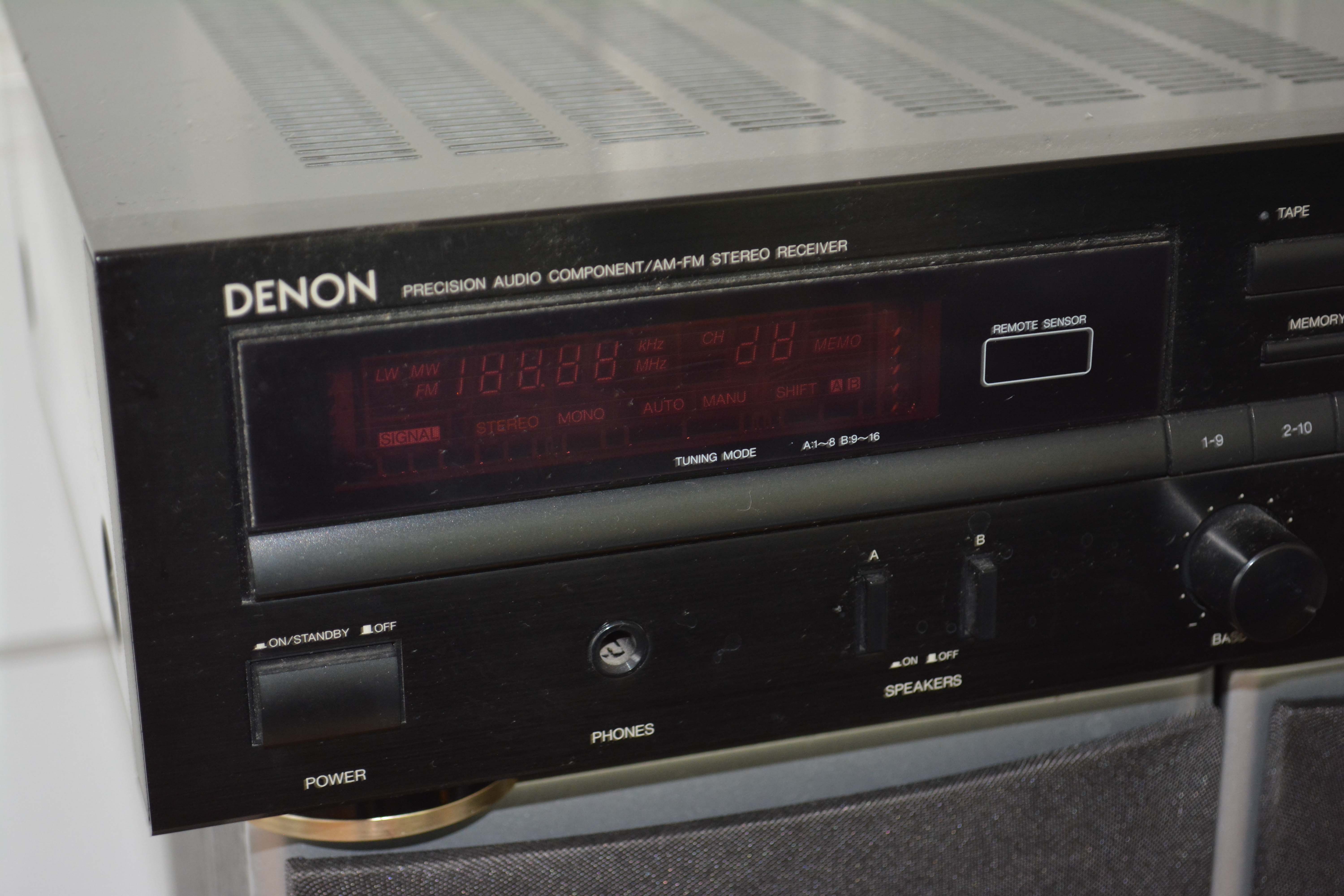 Vintage Yamaha P-300 Turntable with Denon Receiver and Polk Audio Speakers