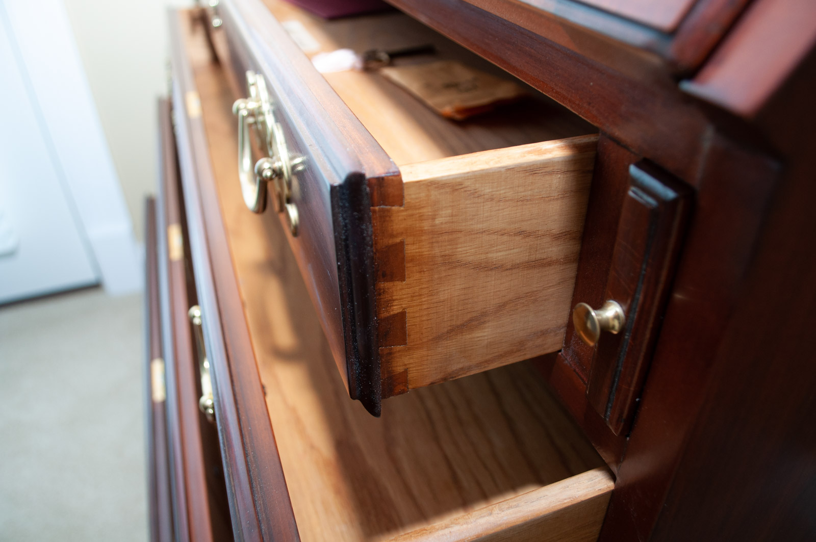 Henkel-Harris Wild Black Cherry "John Hancock" Bookcase Secretary Desk