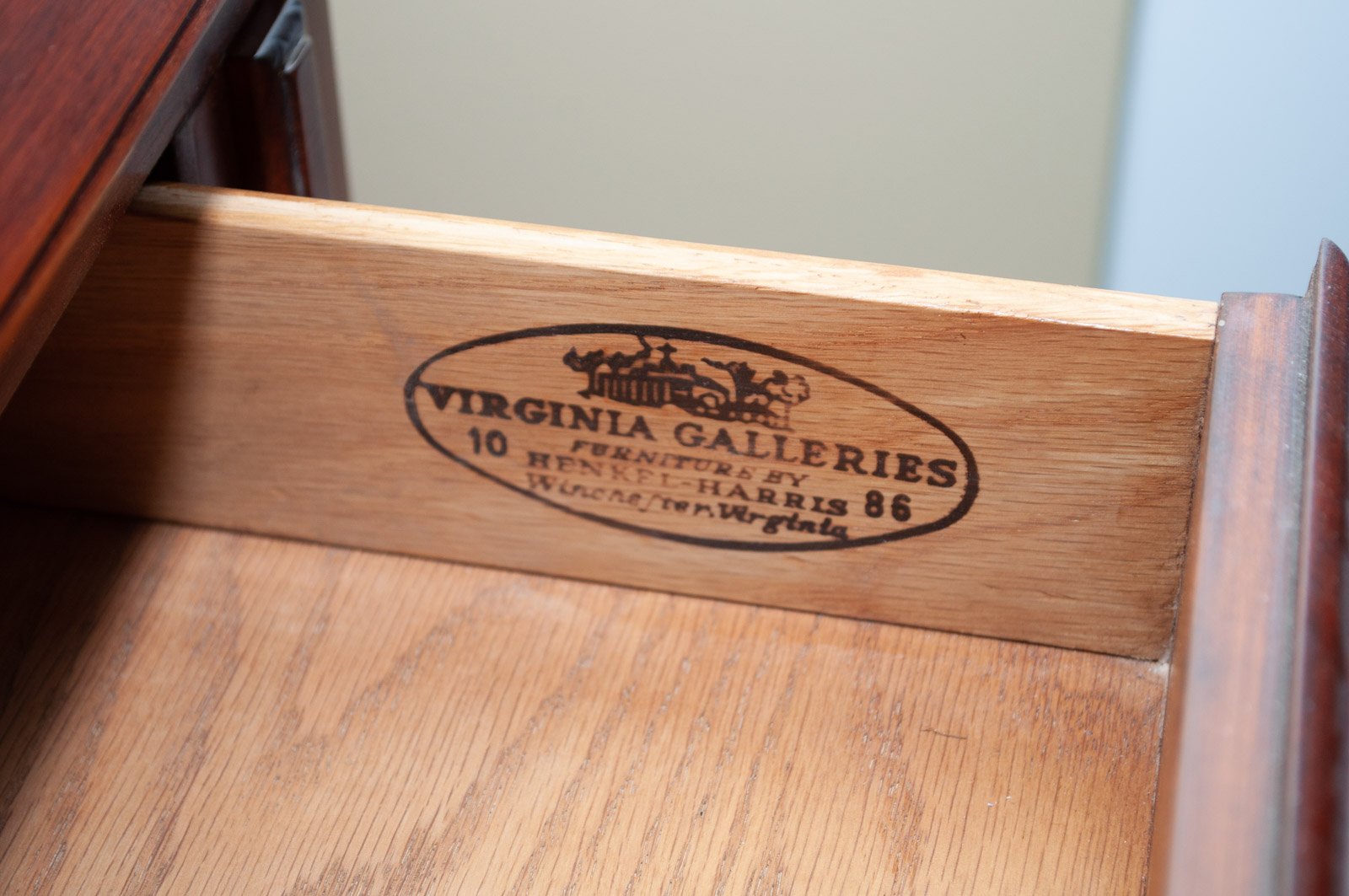 Henkel-Harris Wild Black Cherry "John Hancock" Bookcase Secretary Desk