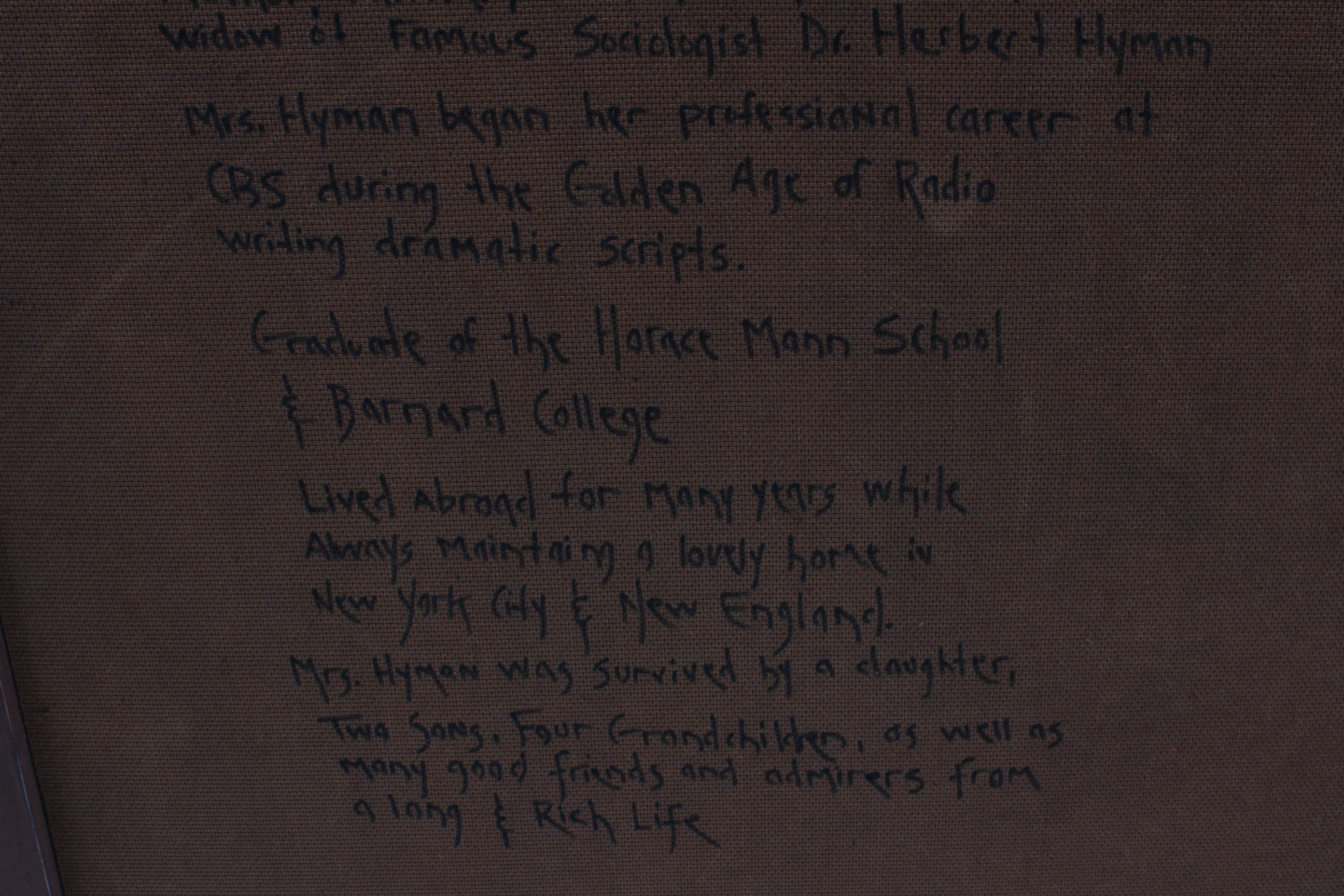 Helen Kandel Hyman Oil Portrait