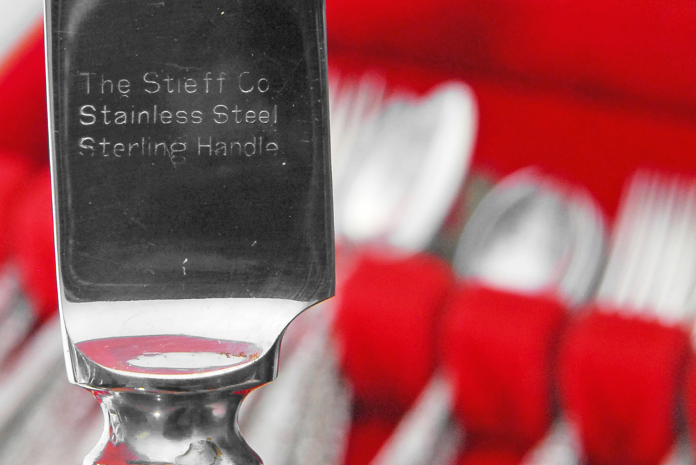 Stieff "Rose" Sterling Silver Flatware Collection with Silverware Chest