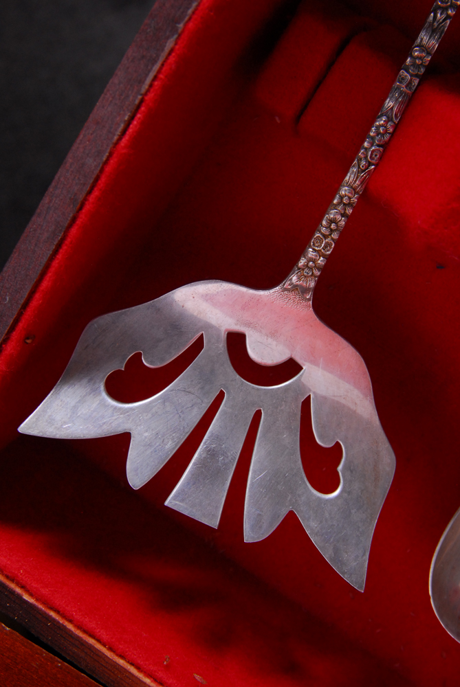 Stieff "Rose" Sterling Silver Flatware Collection with Silverware Chest