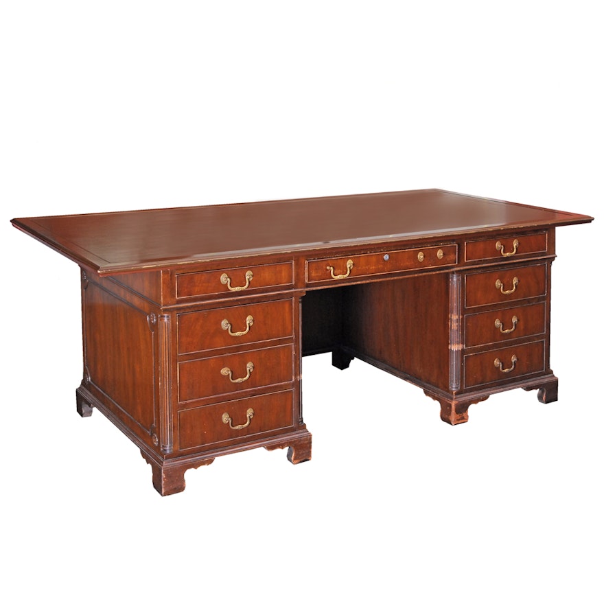 Vintage Mahogany Executive Desk by Kittinger