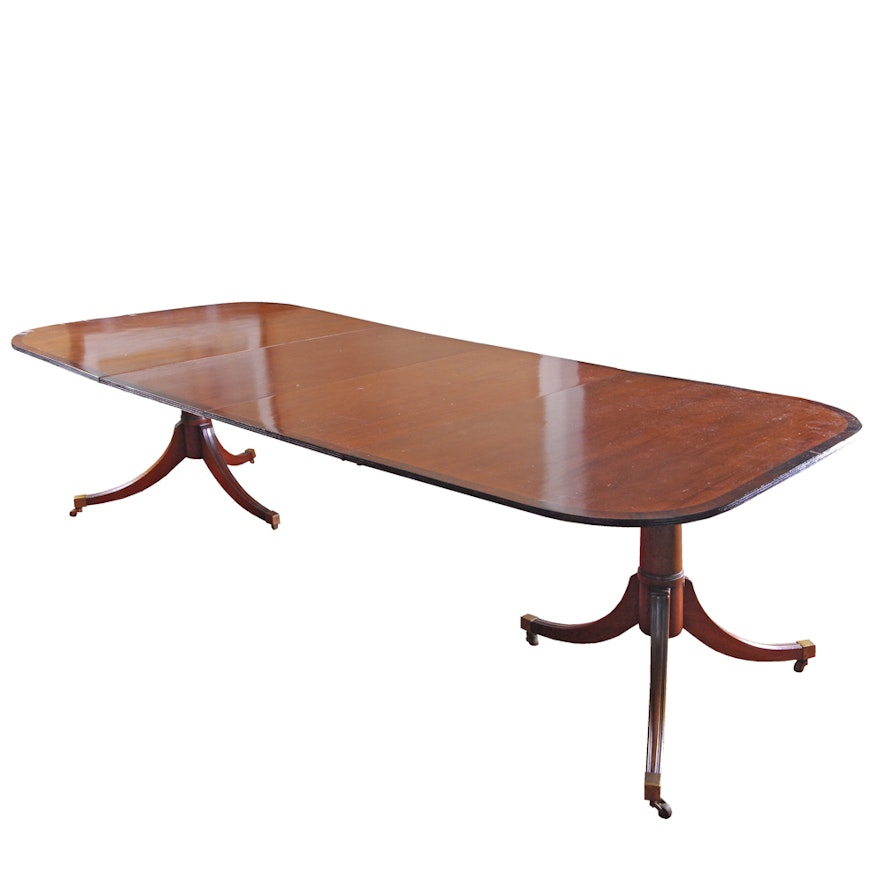 Phyfe Style Double Pedestal Dining Table
