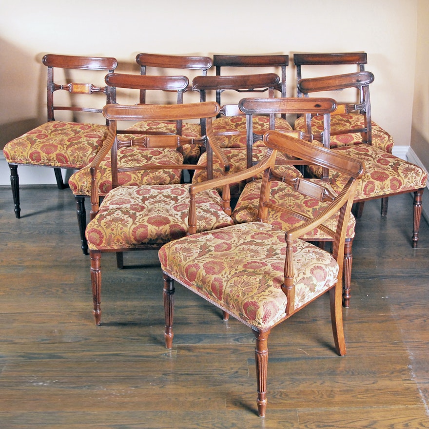 Ten Regency Style Dining Chairs