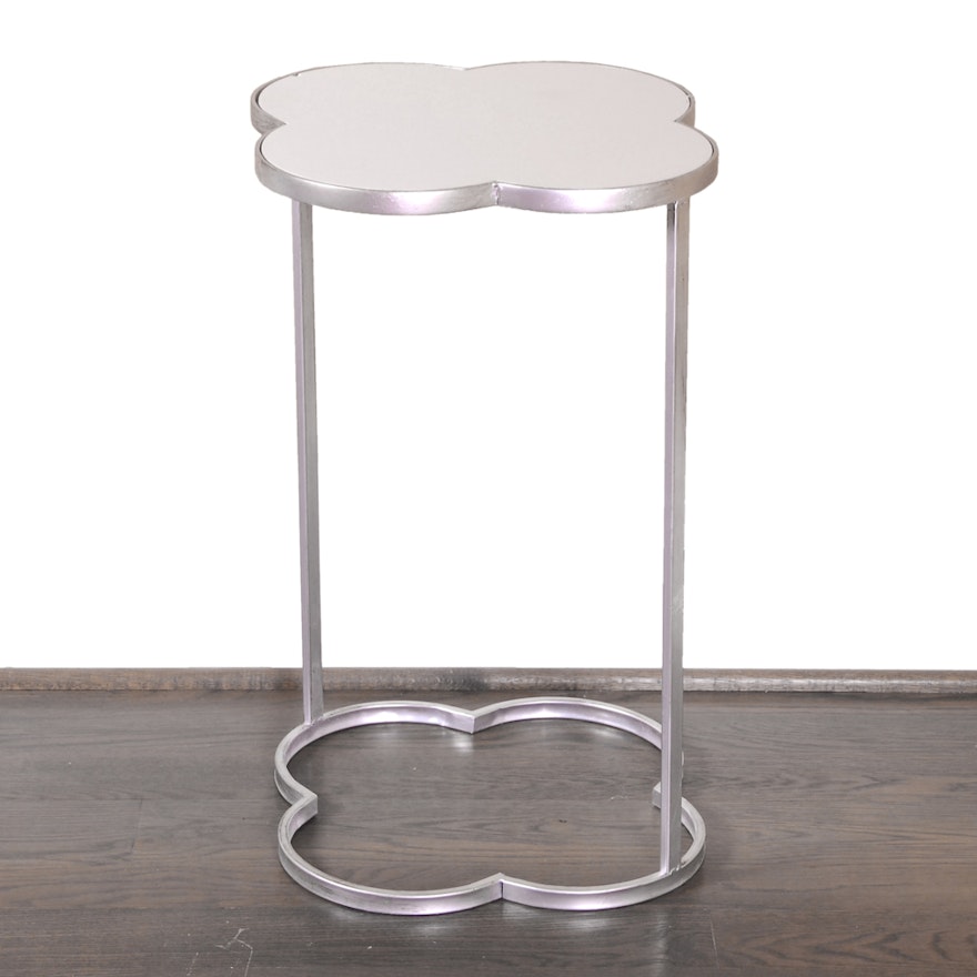 Contemporary Metal and Ceramic Accent Table
