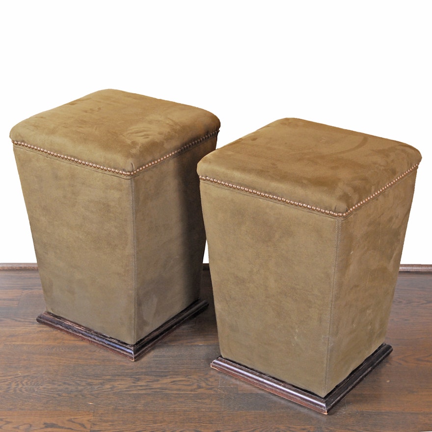 Green Upholstered Stools