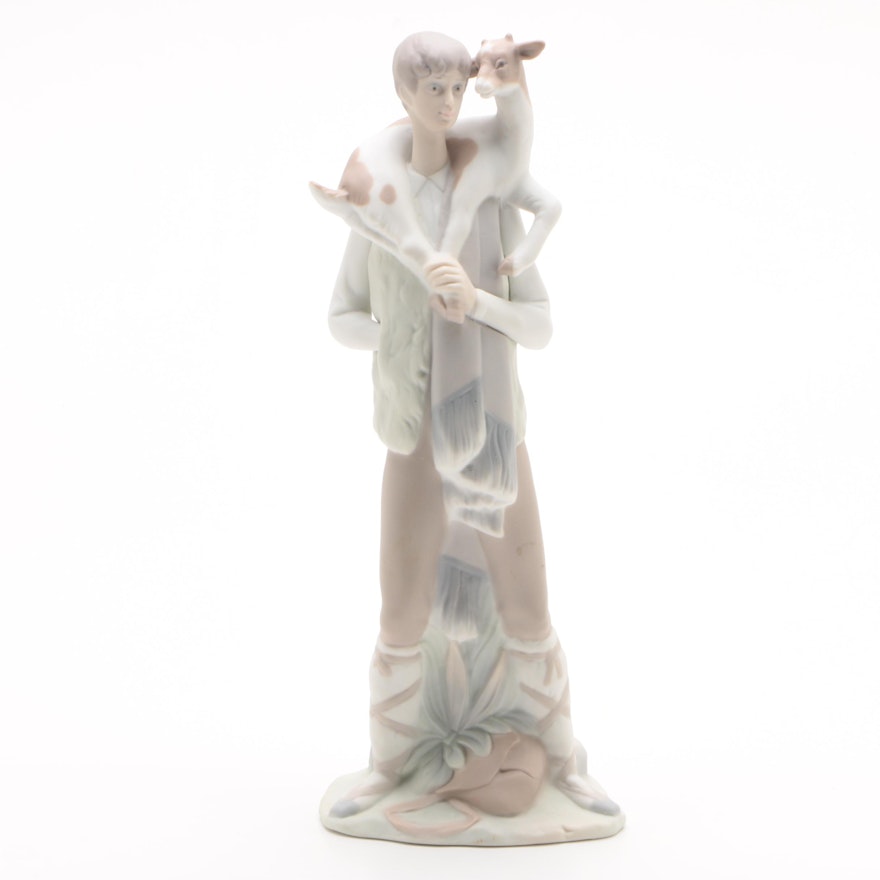 Lladró "Shepherd Boy with Goat" Porcelain Figurine