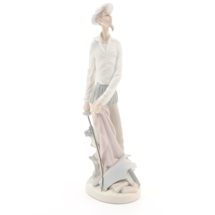 Lladró "Quixote Standing Up" Porcelain Figurine