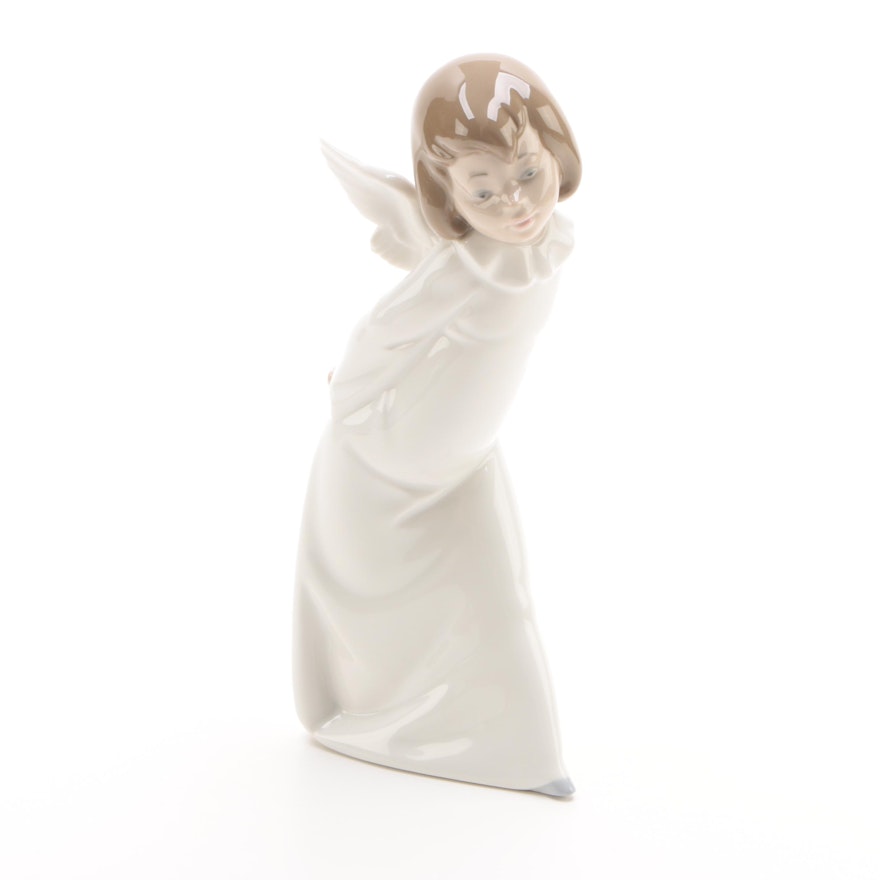 Lladró "Curious Angel with Lantern" Porcelain Figurine
