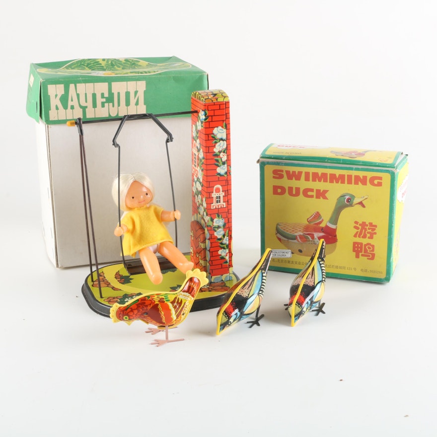 Soviet Tin Litho Wind-Up Toys