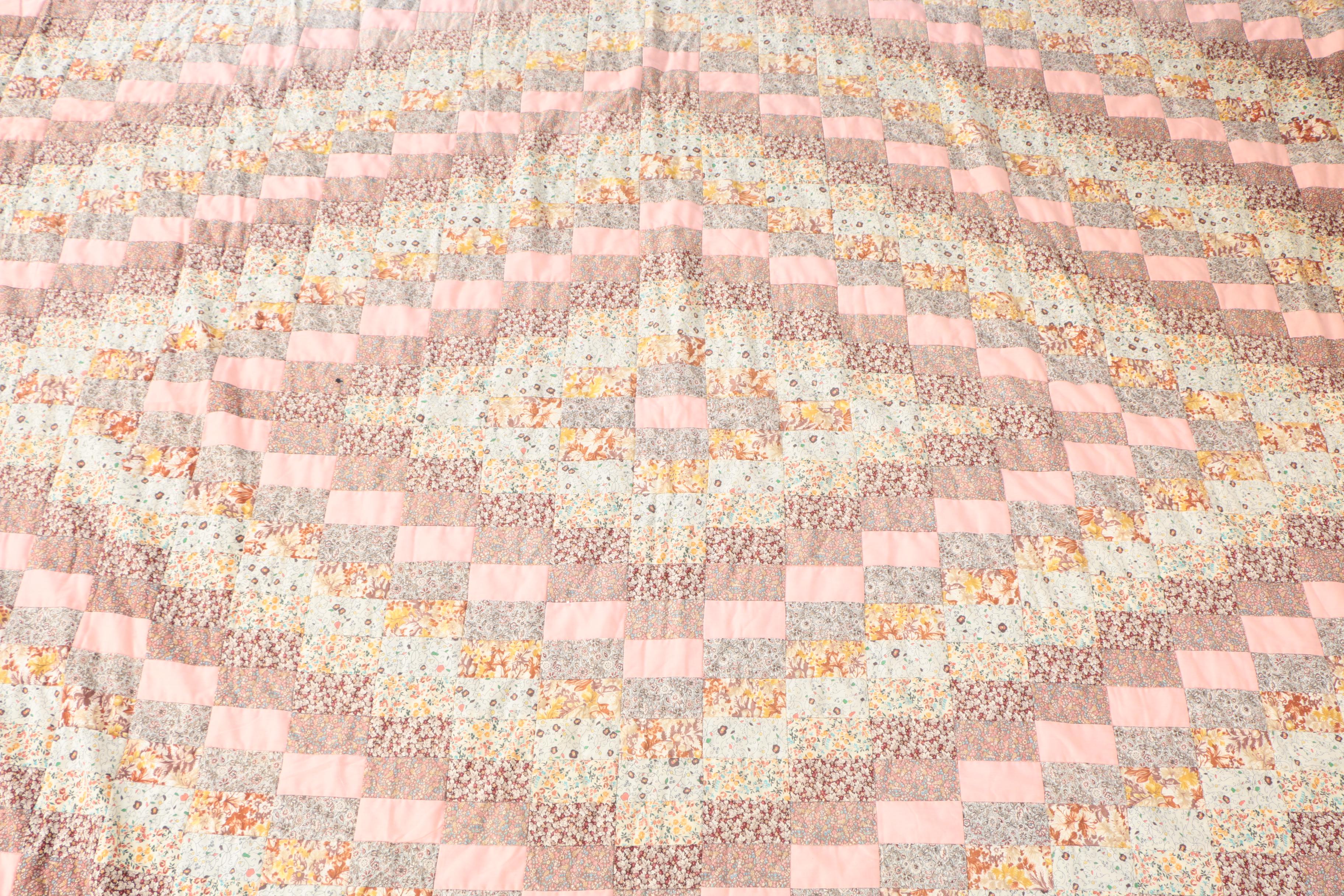 Vintage "Trip Around the World" Quilt