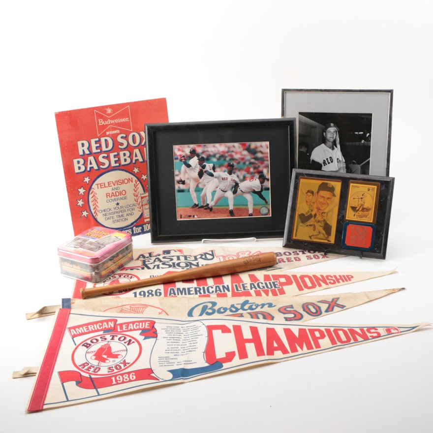 Vintage Boston Red Sox Pennants and Other Memorabilia