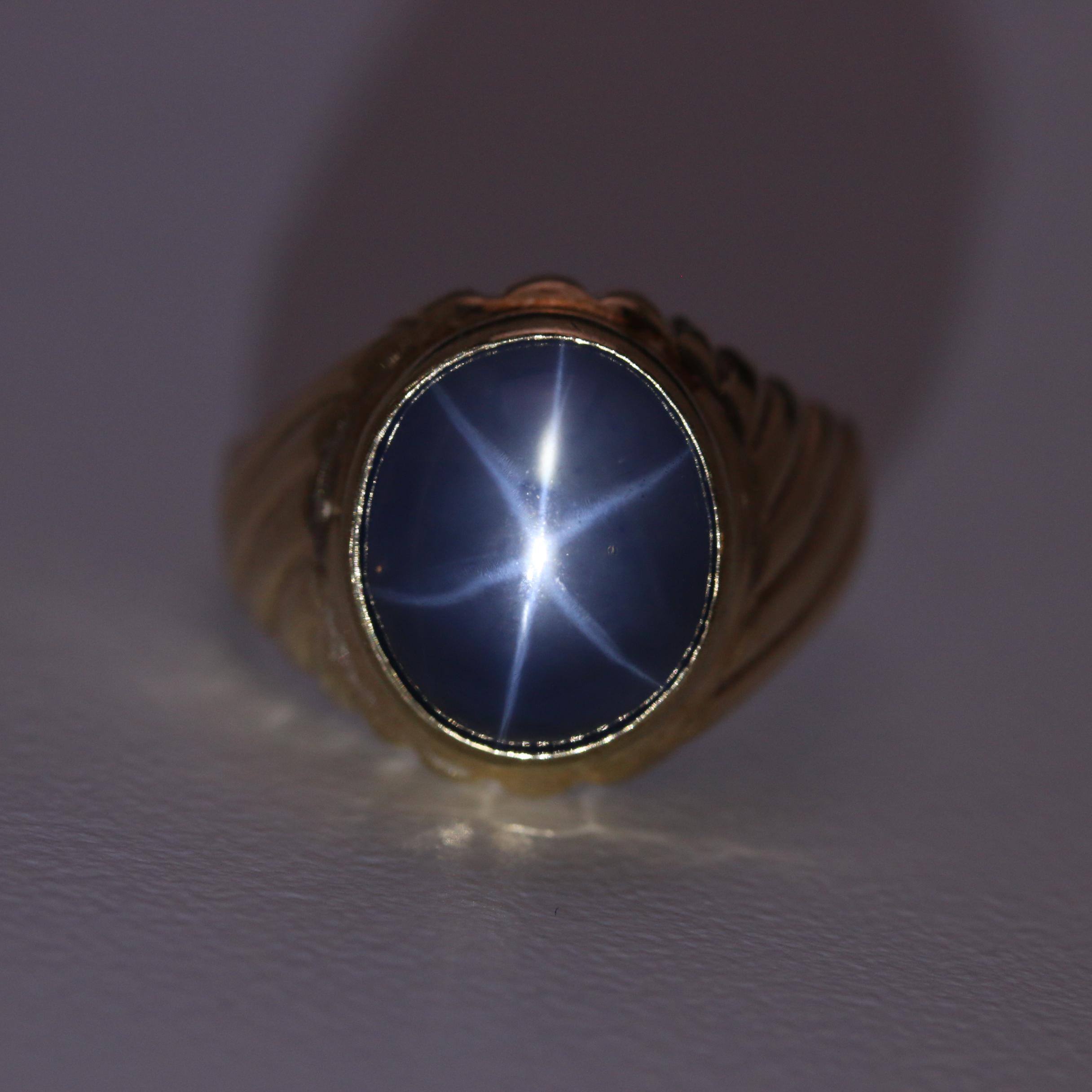 10K Yellow Gold Foilback Quartz Ring
