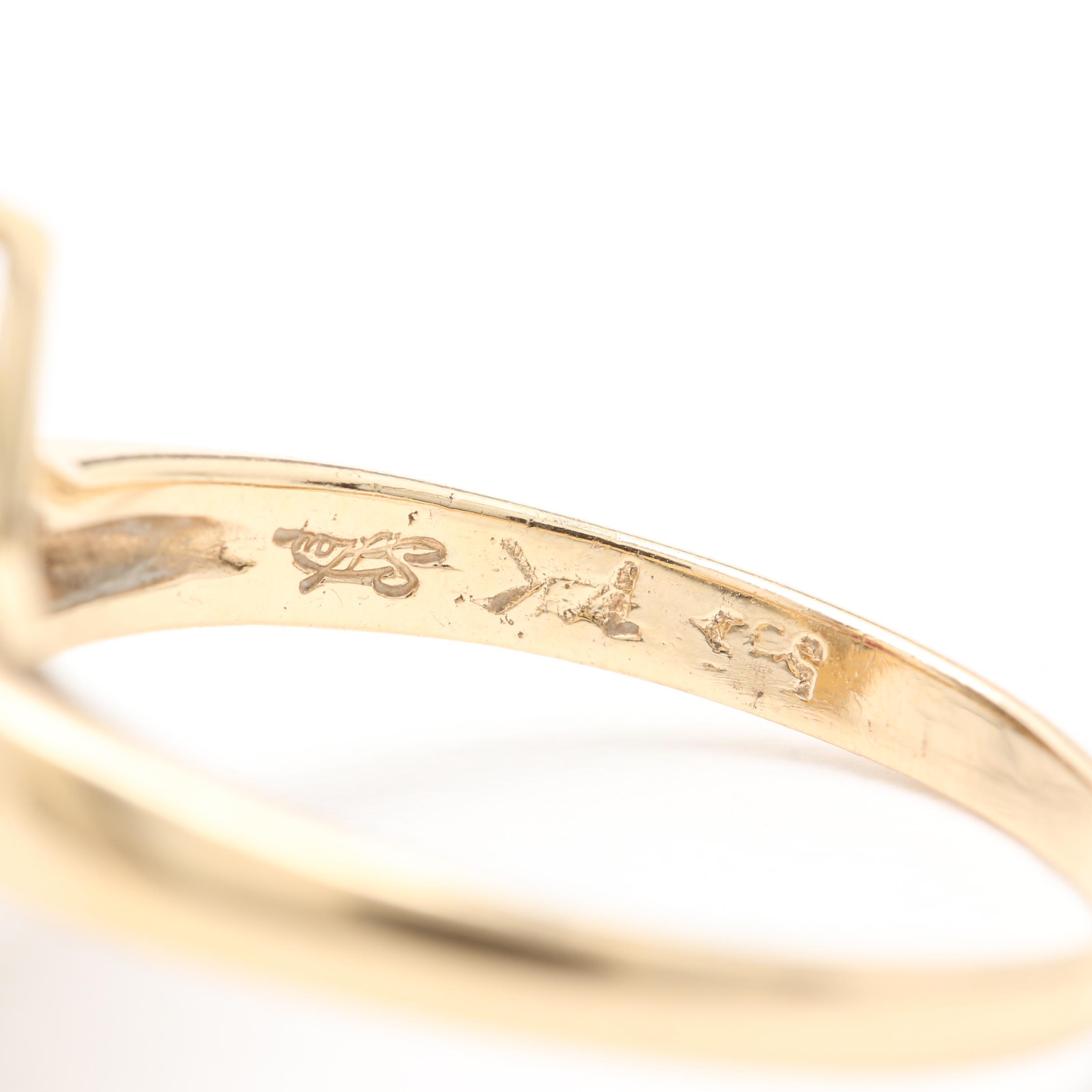 14K Yellow Gold Ruby and Diamond Ring