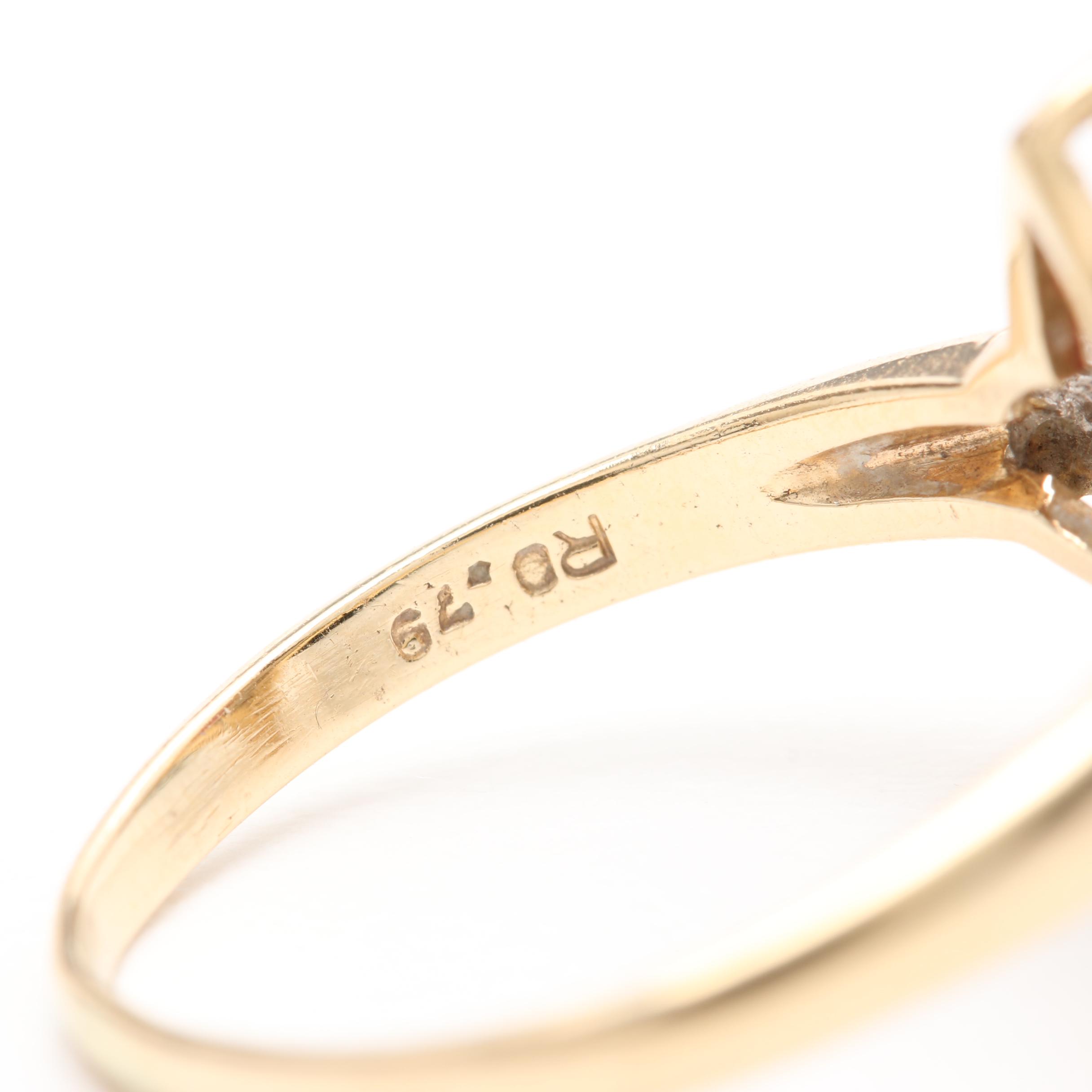 14K Yellow Gold Ruby and Diamond Ring