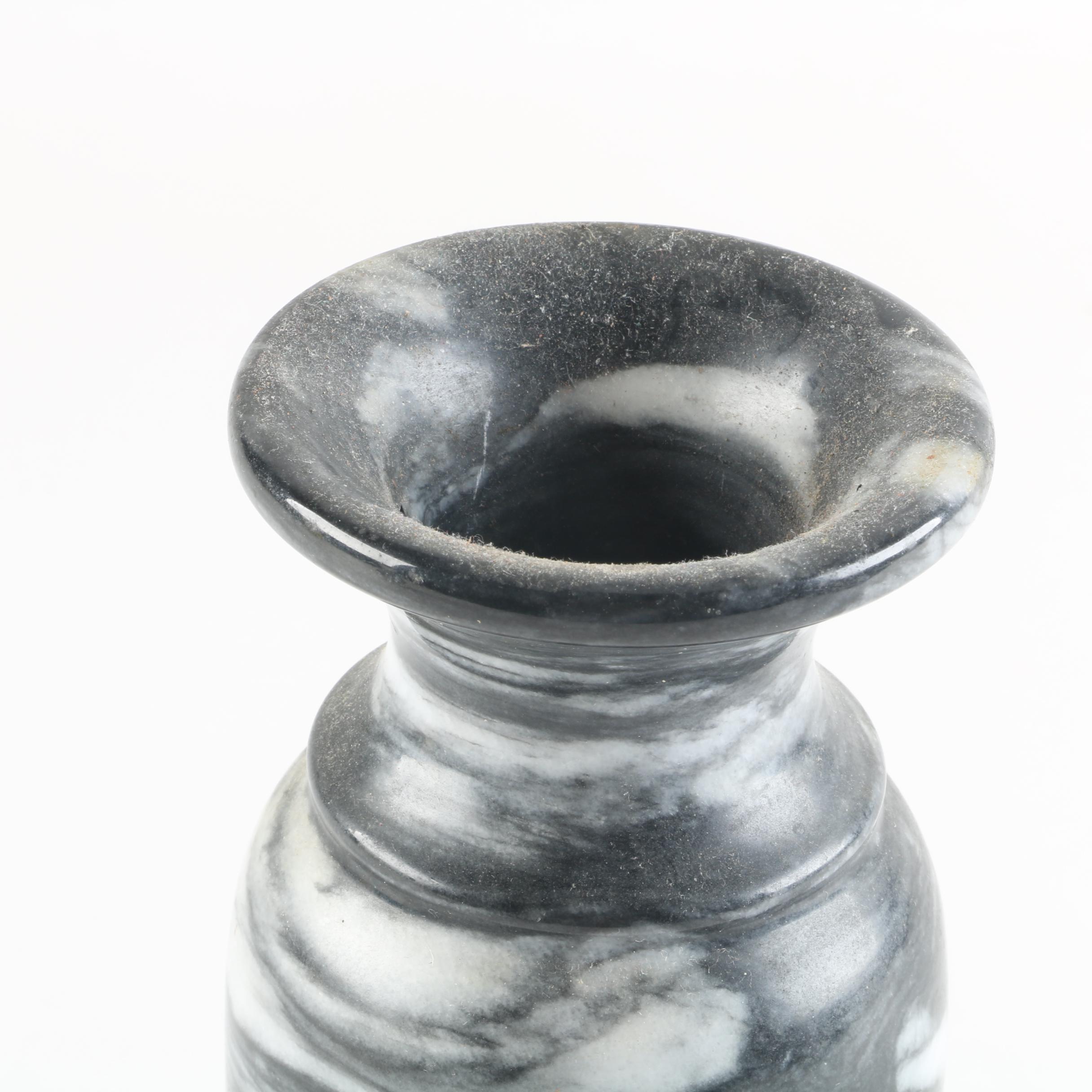 Cedar Mesa Ceramic Vase and Black Marble Vase