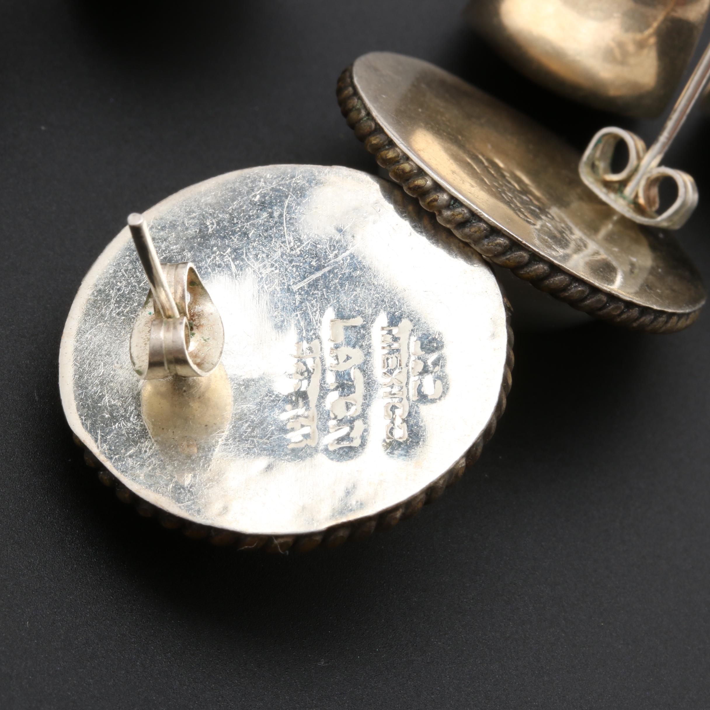 Assortment of Sterling Silver Southwestern Style and Mexican Earrings and Ring