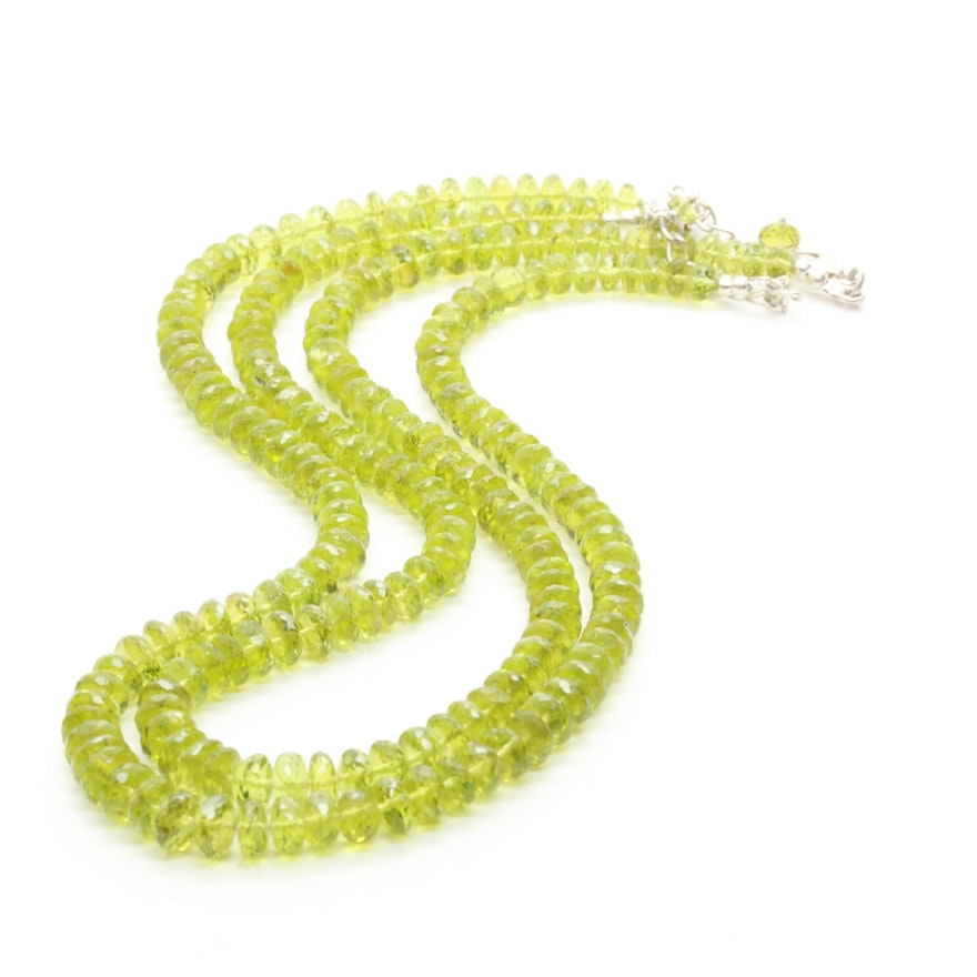 Sterling Silver Peridot Necklaces
