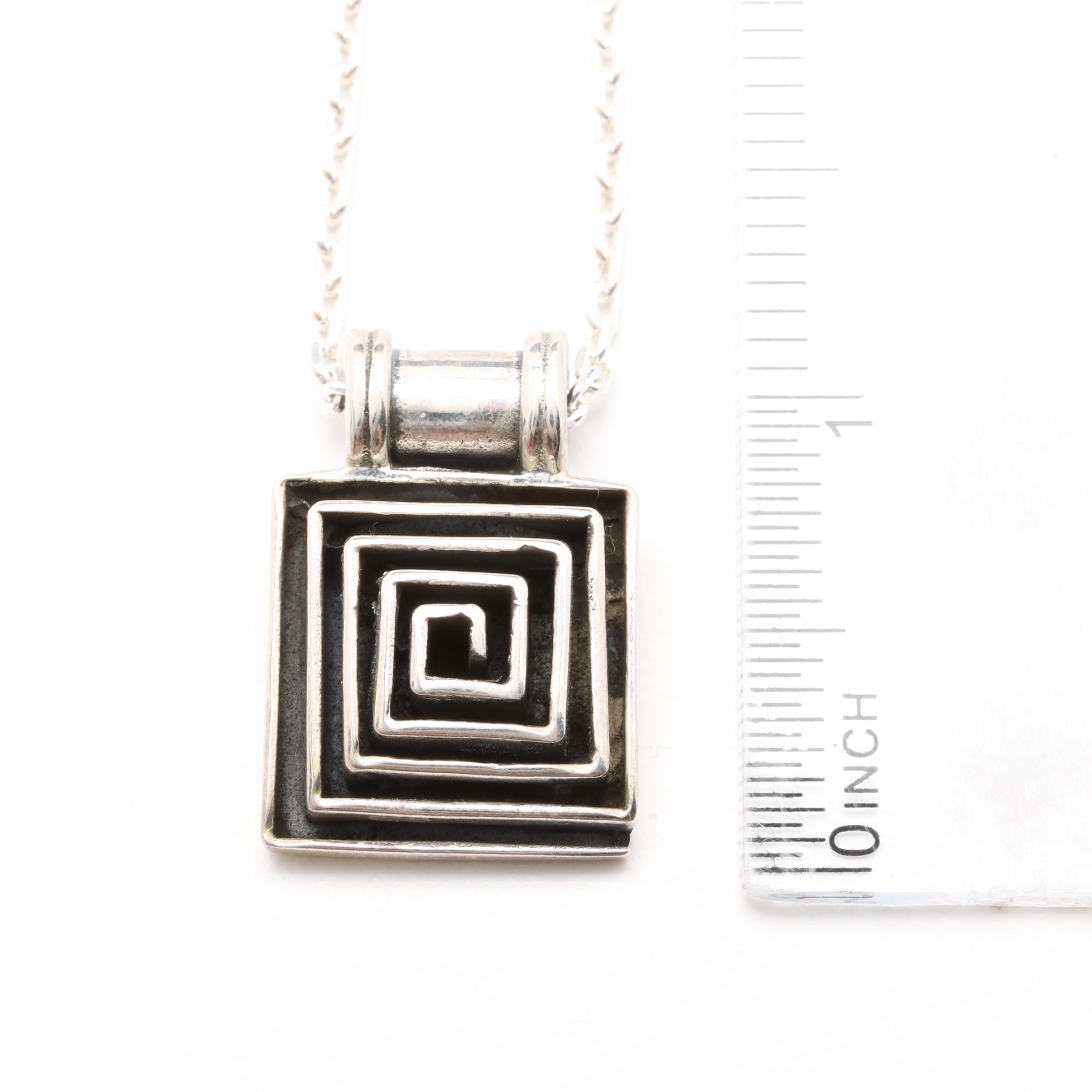 Sterling Silver Necklaces and Earrings Including Black Onyx and Abalone