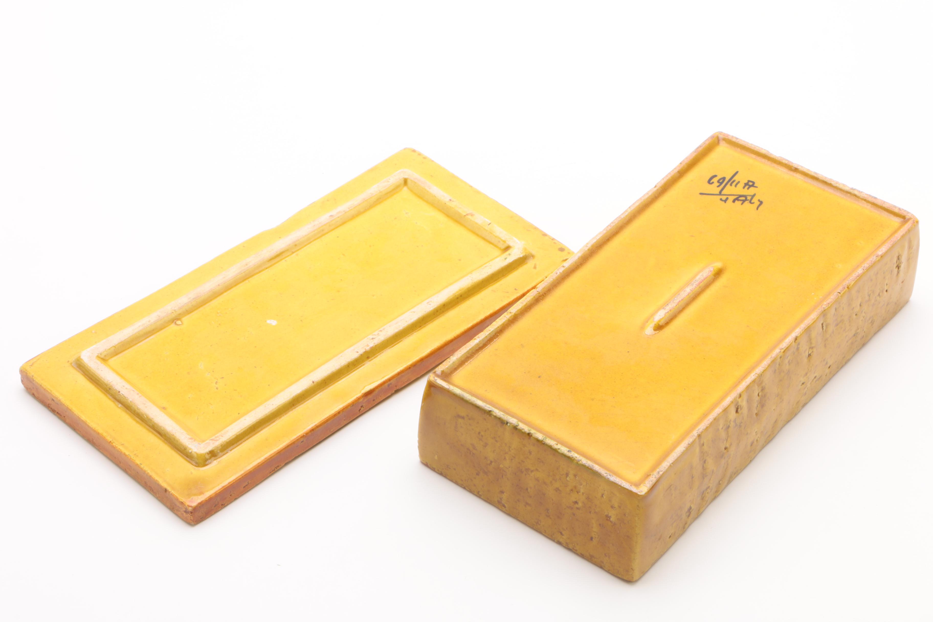 Italian Paisley Motif Ceramic Trinket Box