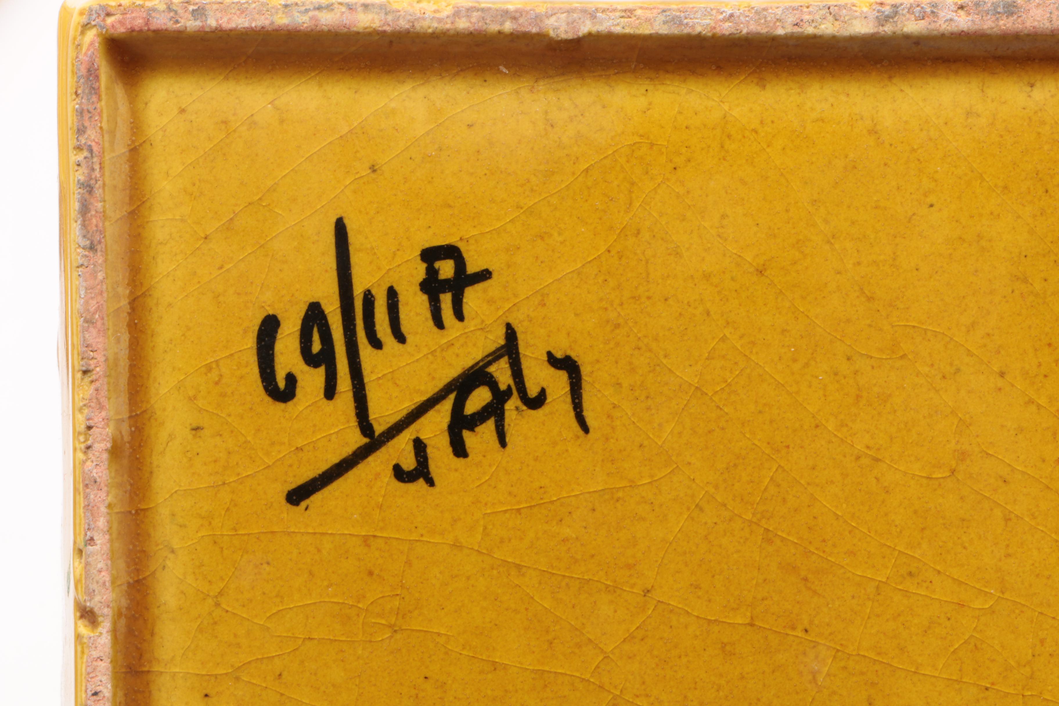 Italian Paisley Motif Ceramic Trinket Box