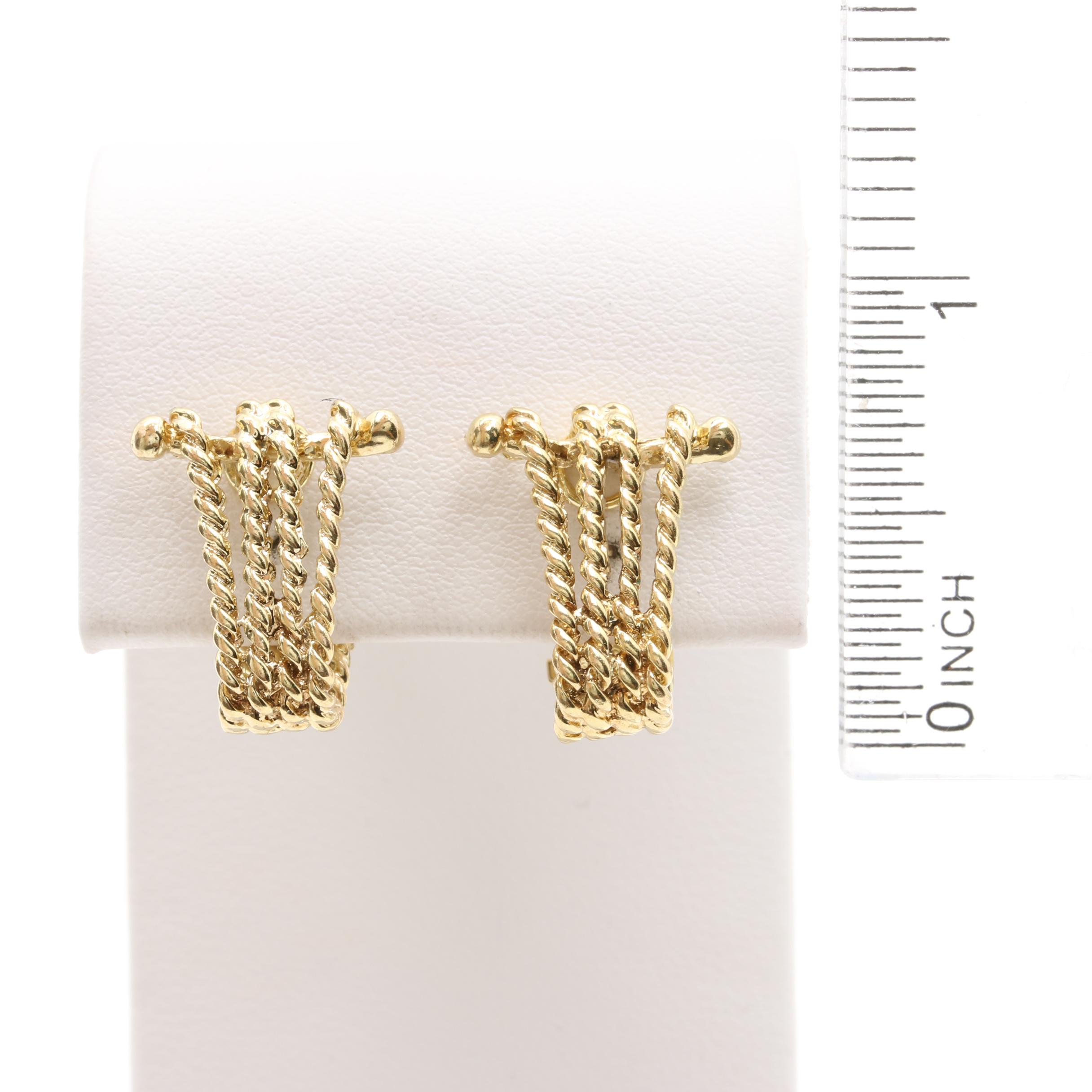 14K Yellow Gold Earrings