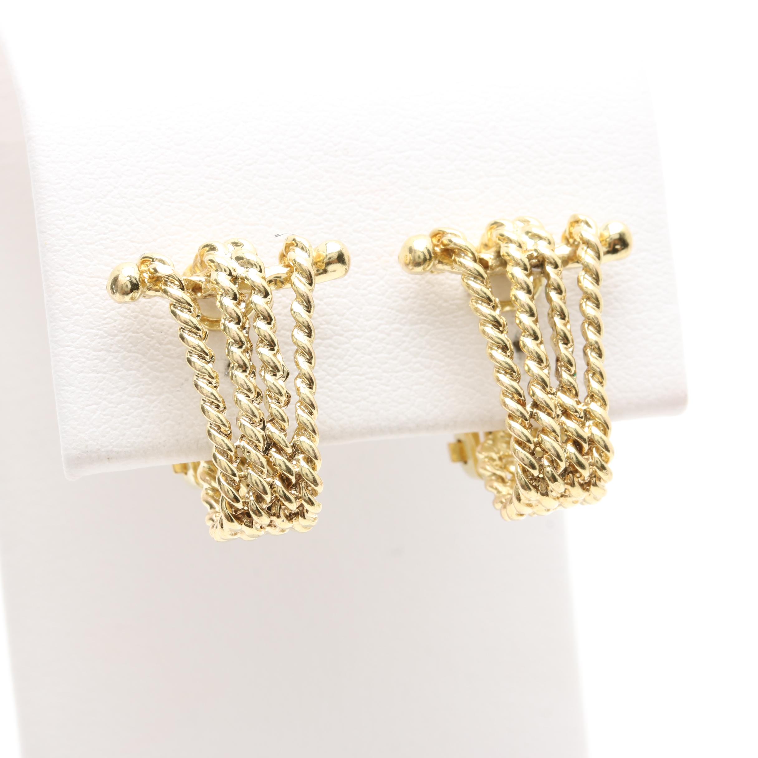 14K Yellow Gold Earrings
