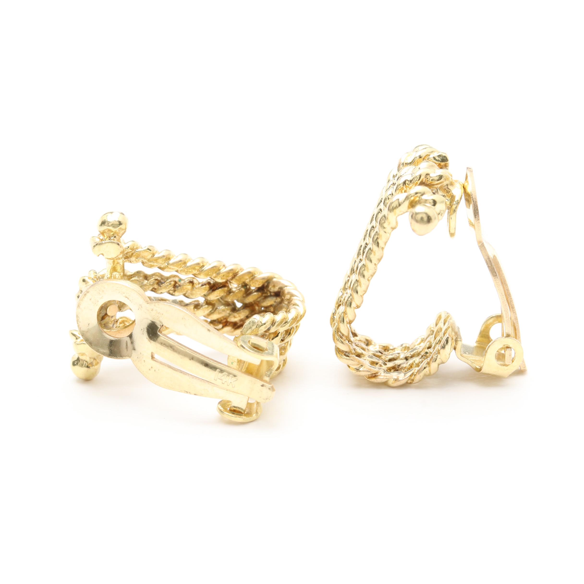 14K Yellow Gold Earrings