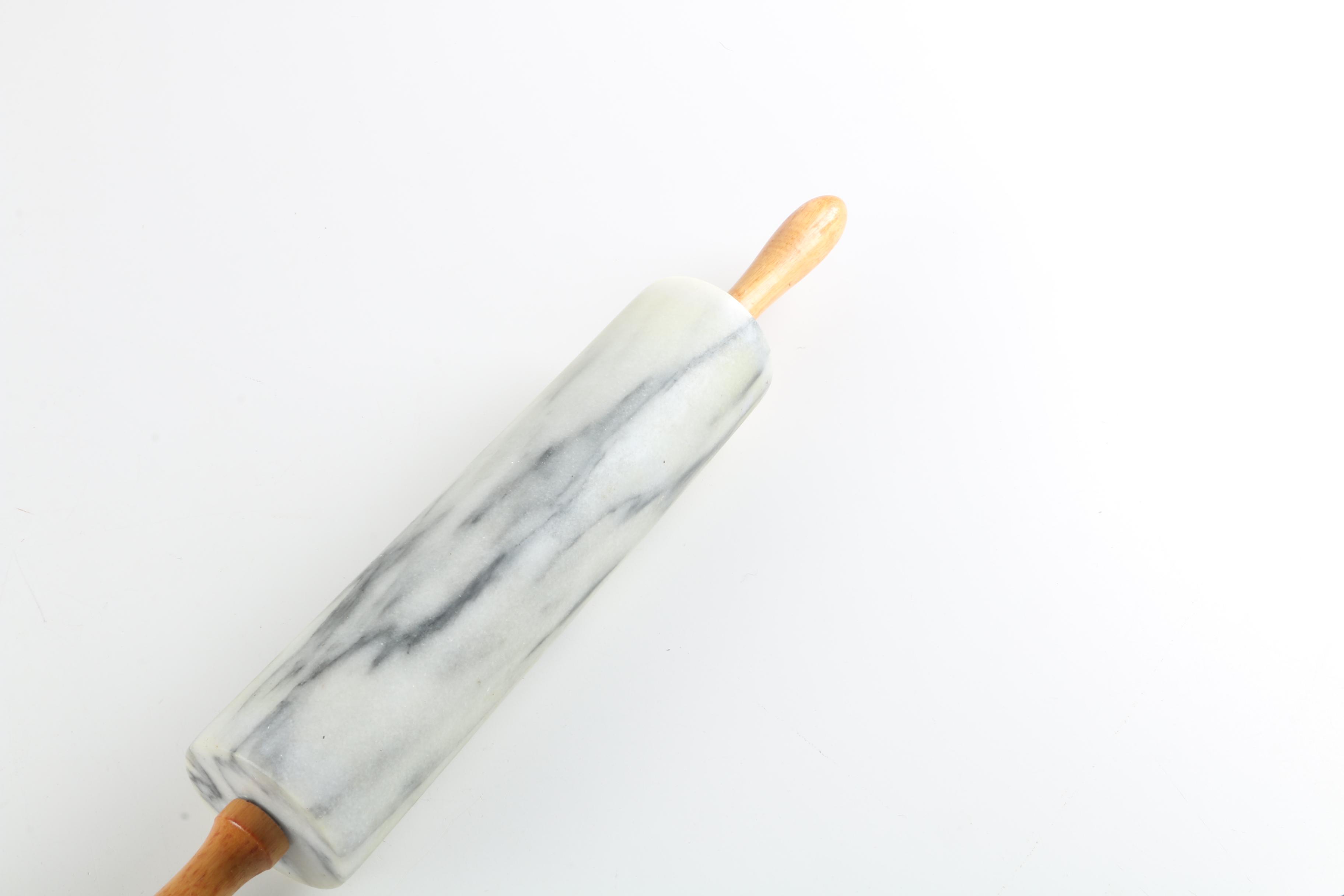 Marble Rolling Pin and Cutting Board