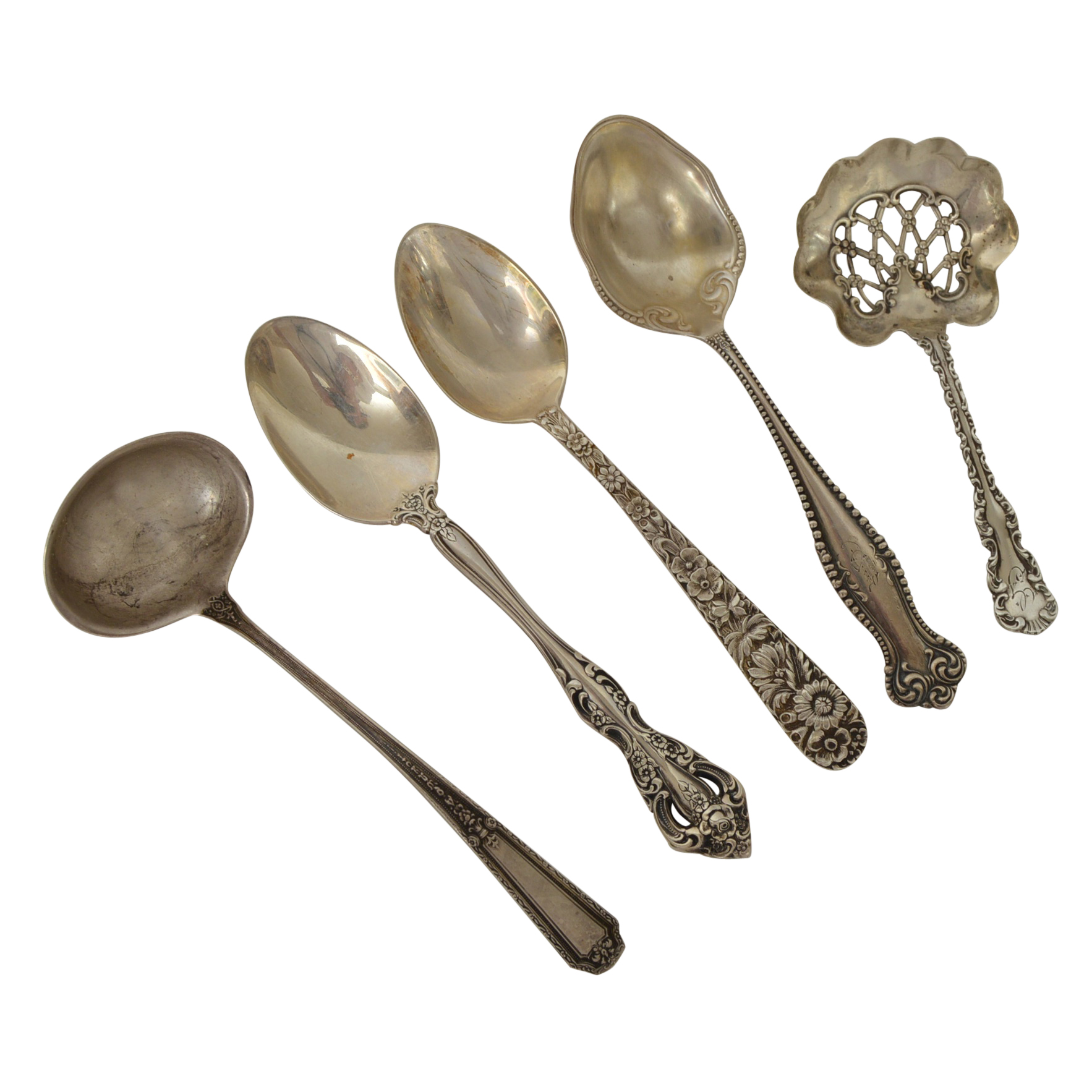Vintage Sterling Silver Teaspoons and Serving Utensils