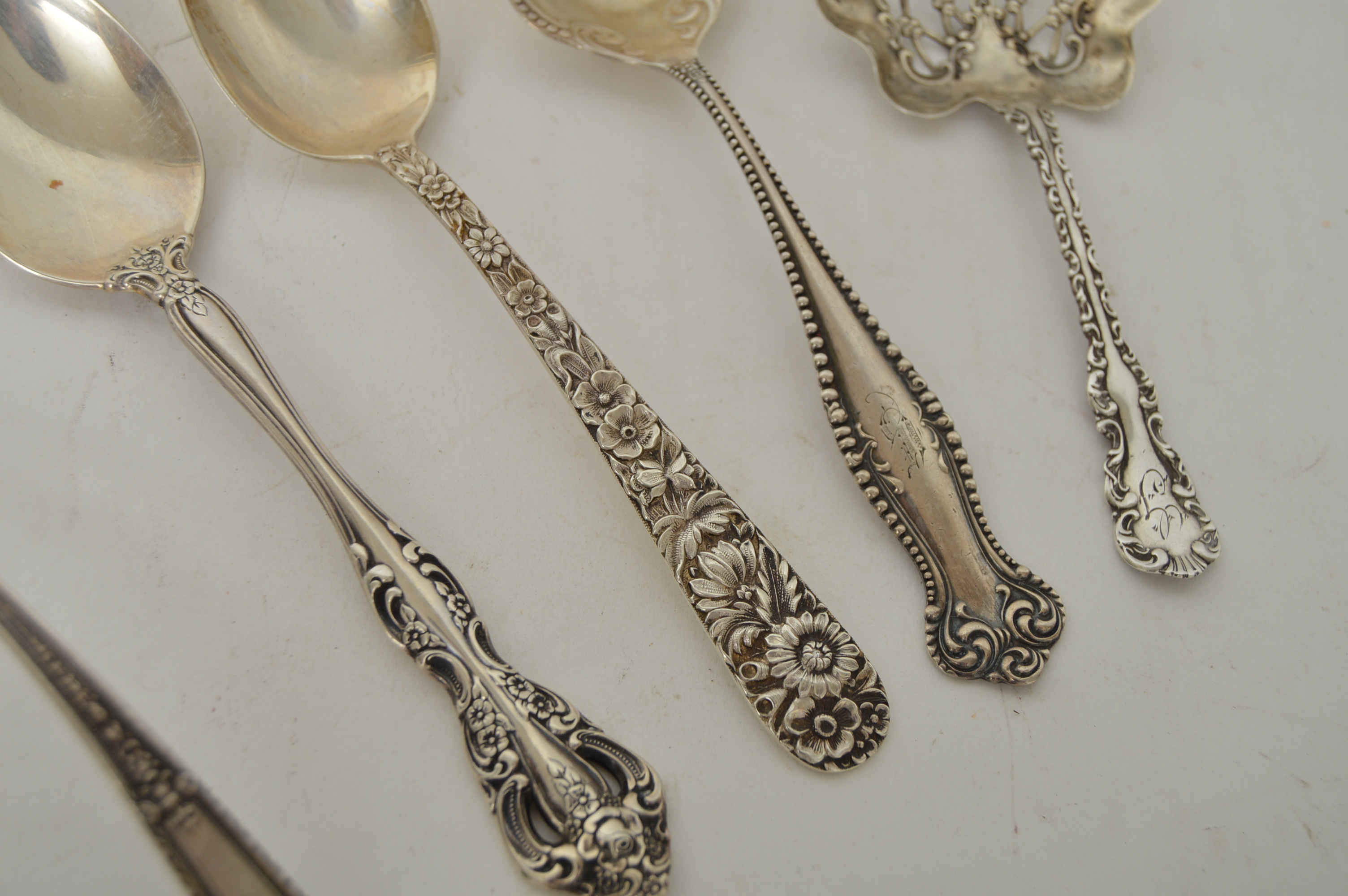 Vintage Sterling Silver Teaspoons and Serving Utensils