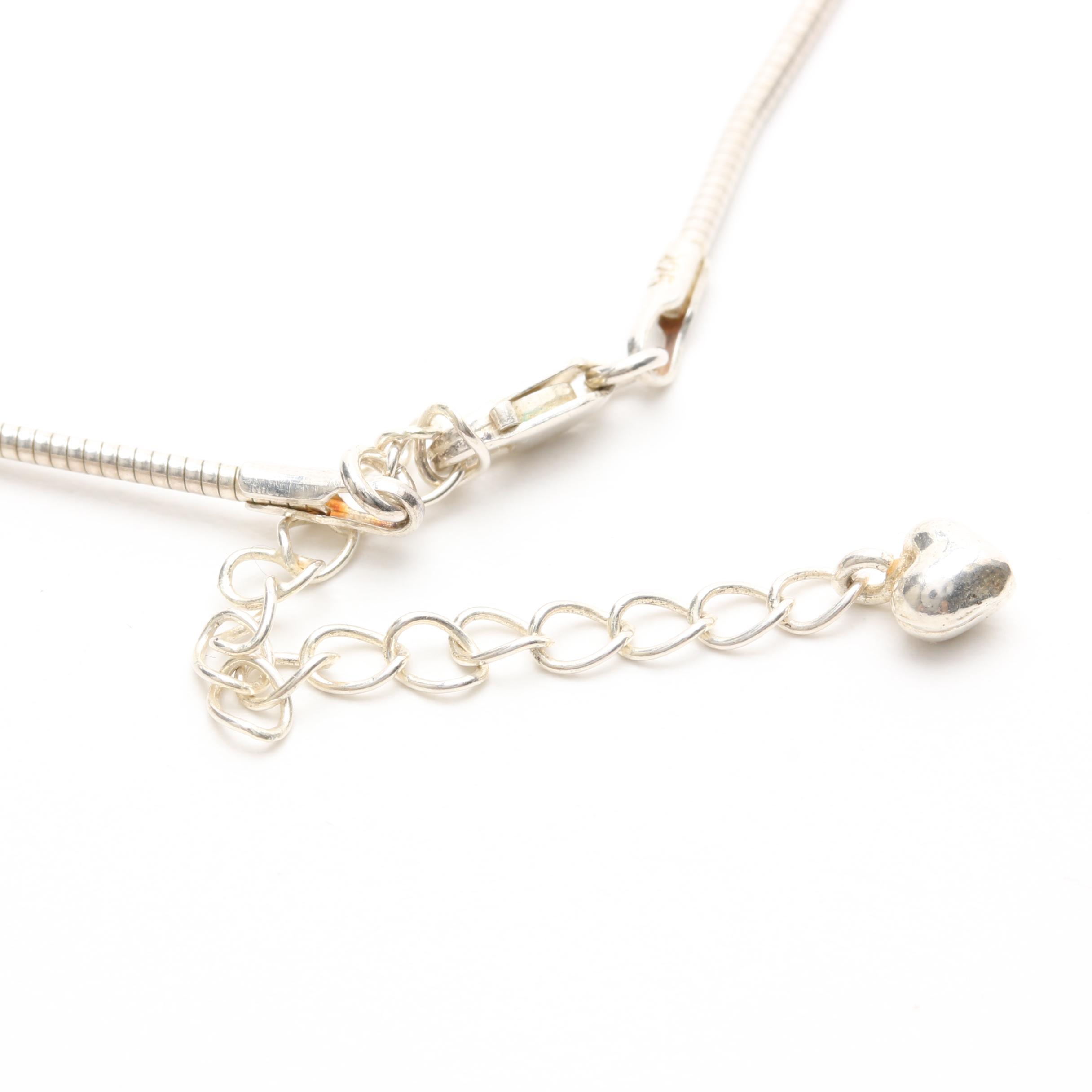 Sterling Silver Rutilated Quartz Pendant Necklace