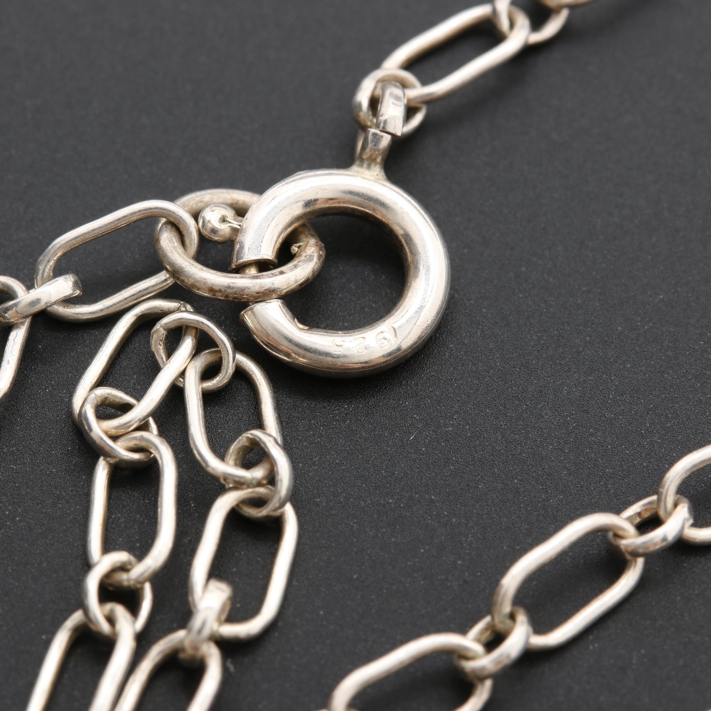 Sterling Silver Amber Necklace