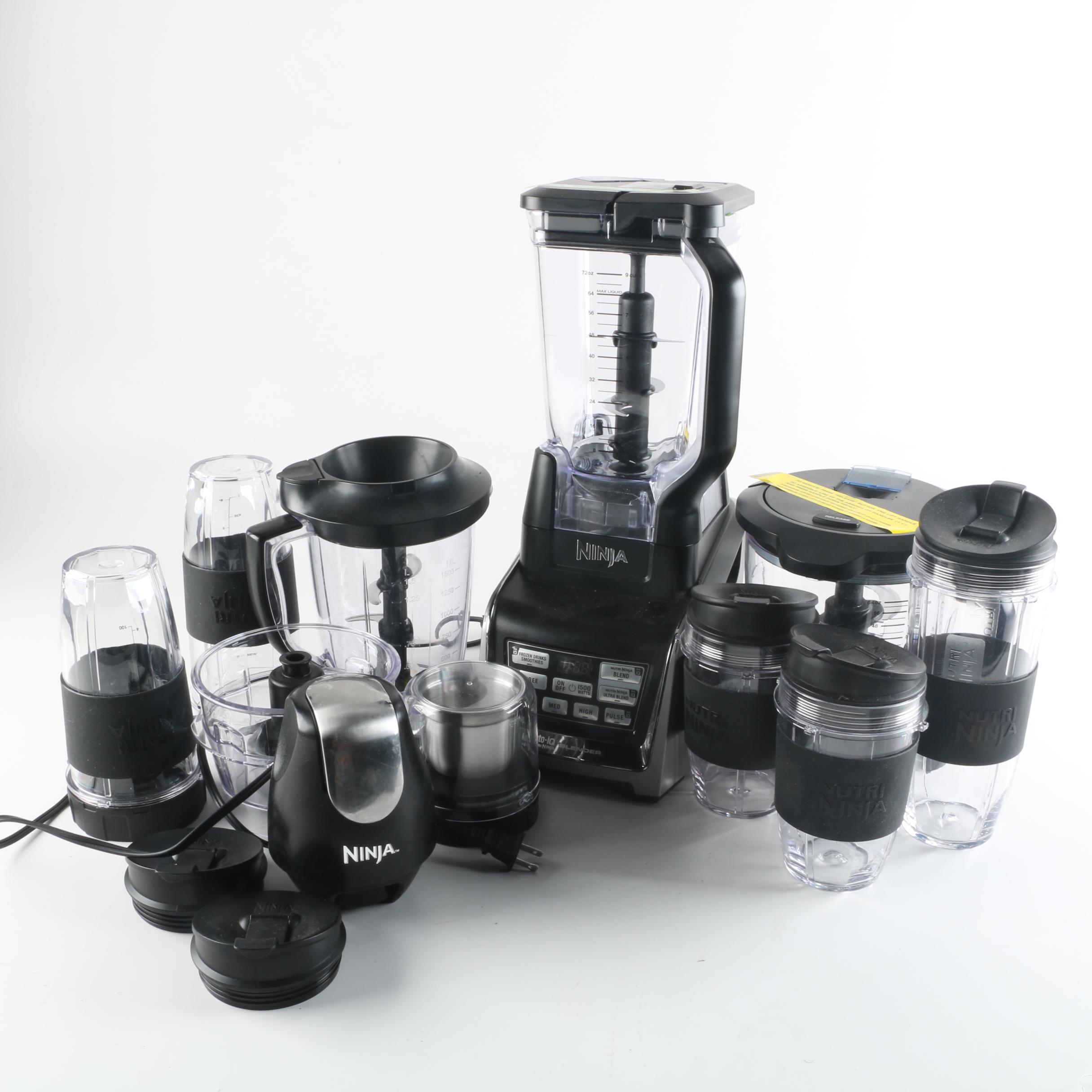 NutriNinja Mixer and Attachments and Bottles