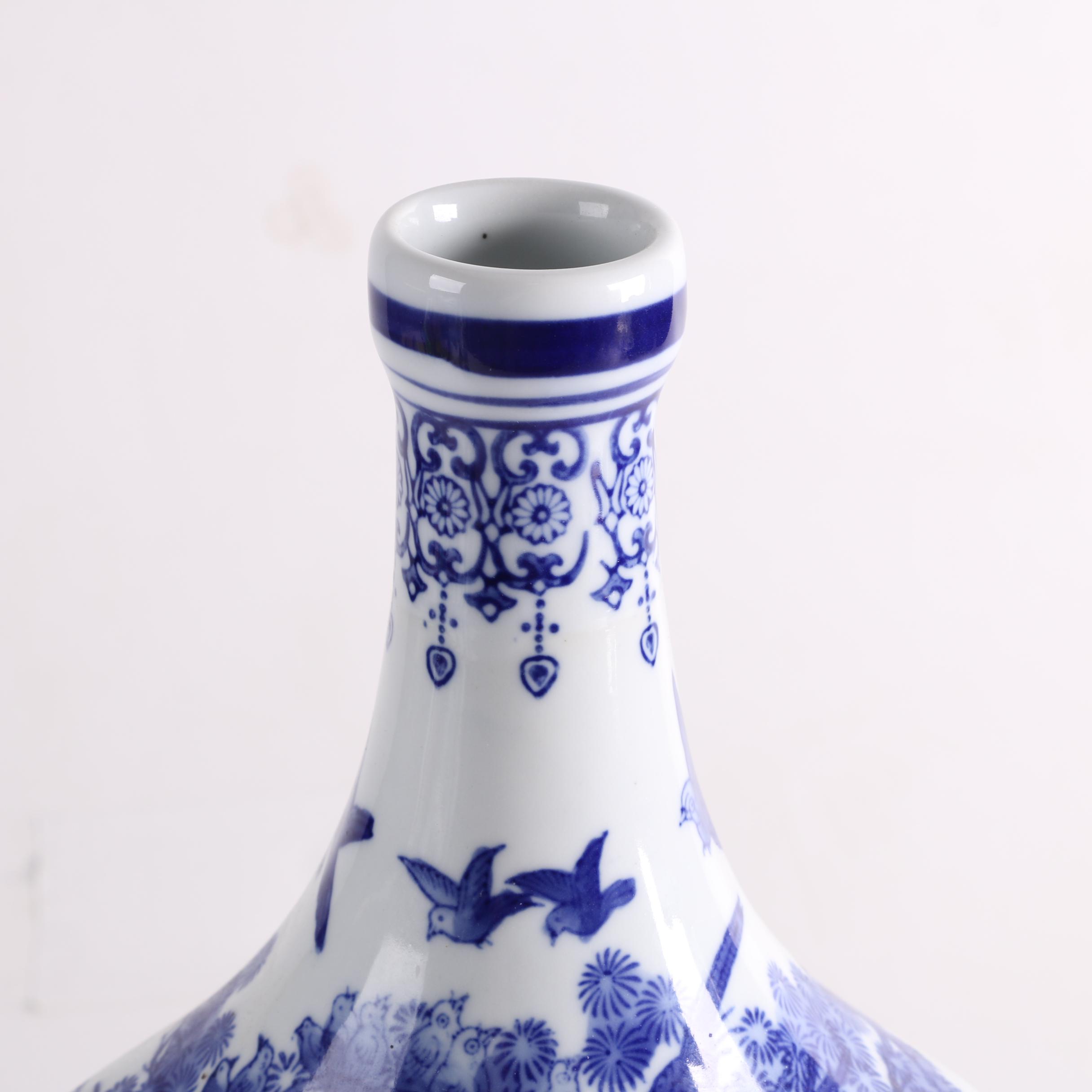 Chinese Baum Bros. "Formalities" Bottle Shaped Porcelain Vases