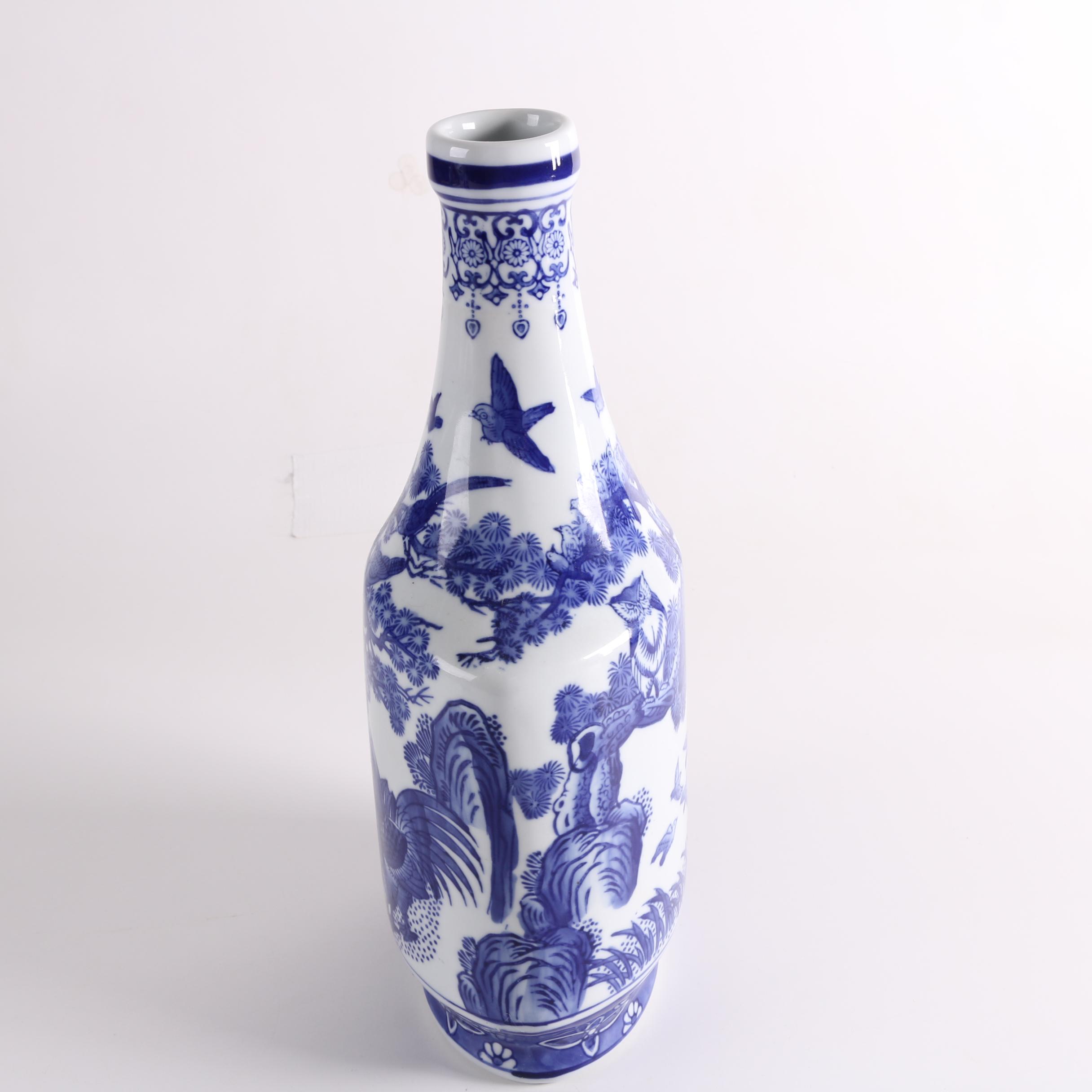 Chinese Baum Bros. "Formalities" Bottle Shaped Porcelain Vases
