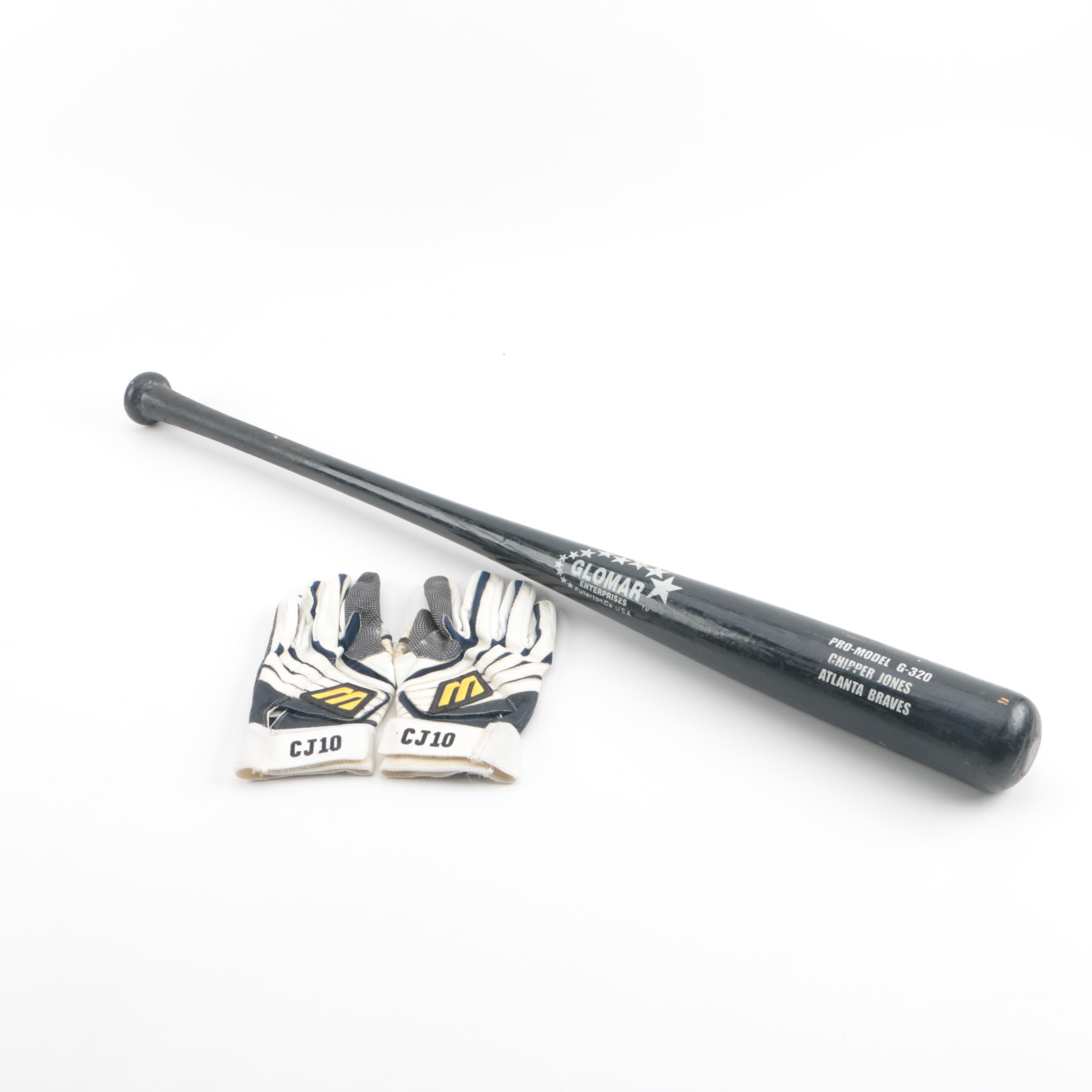Glomar Pro-Model G-320 Wooden Baseball Bat and Gloves