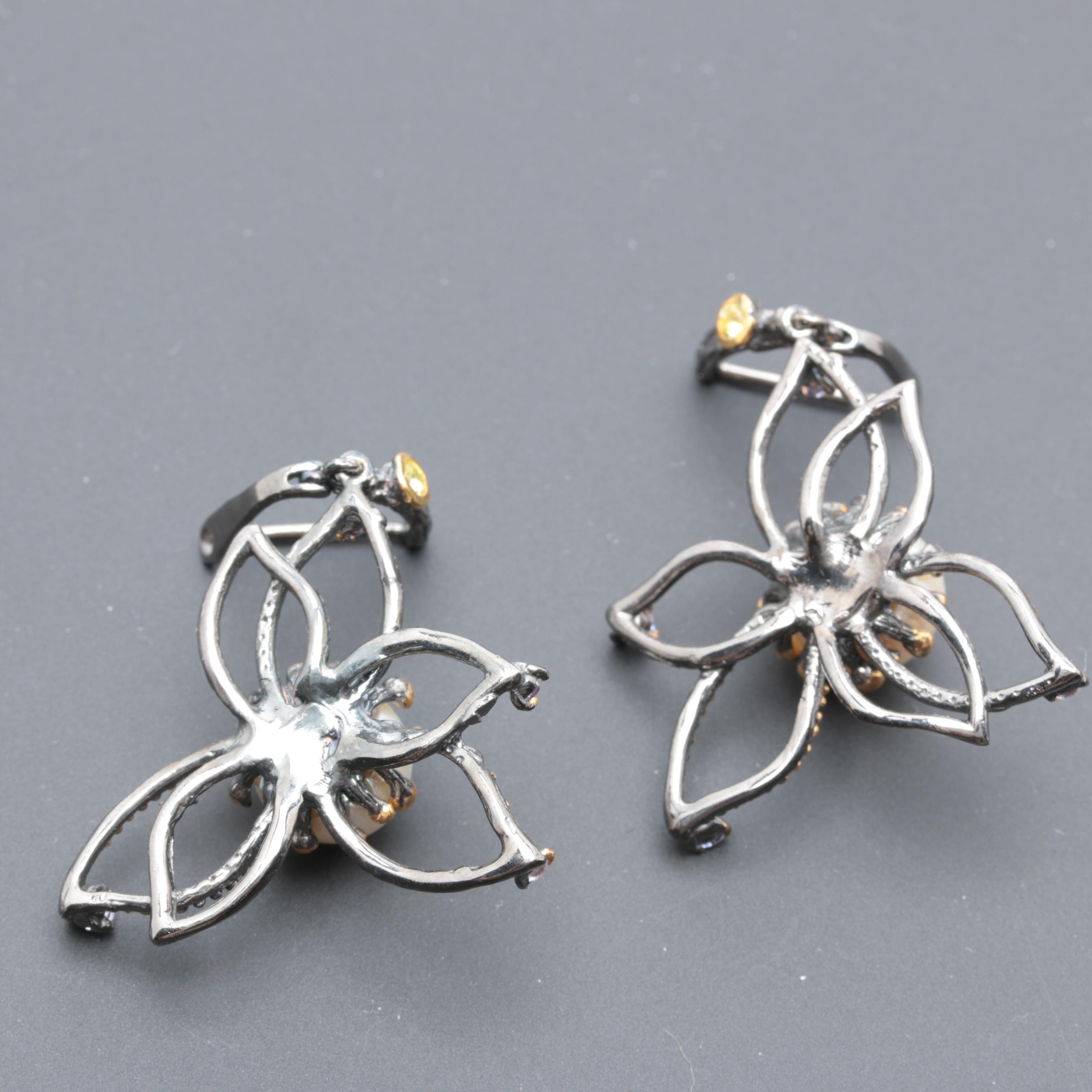 Sterling Silver Cultured Pearl, Tanzanite and Peridot Jewelry Assortment