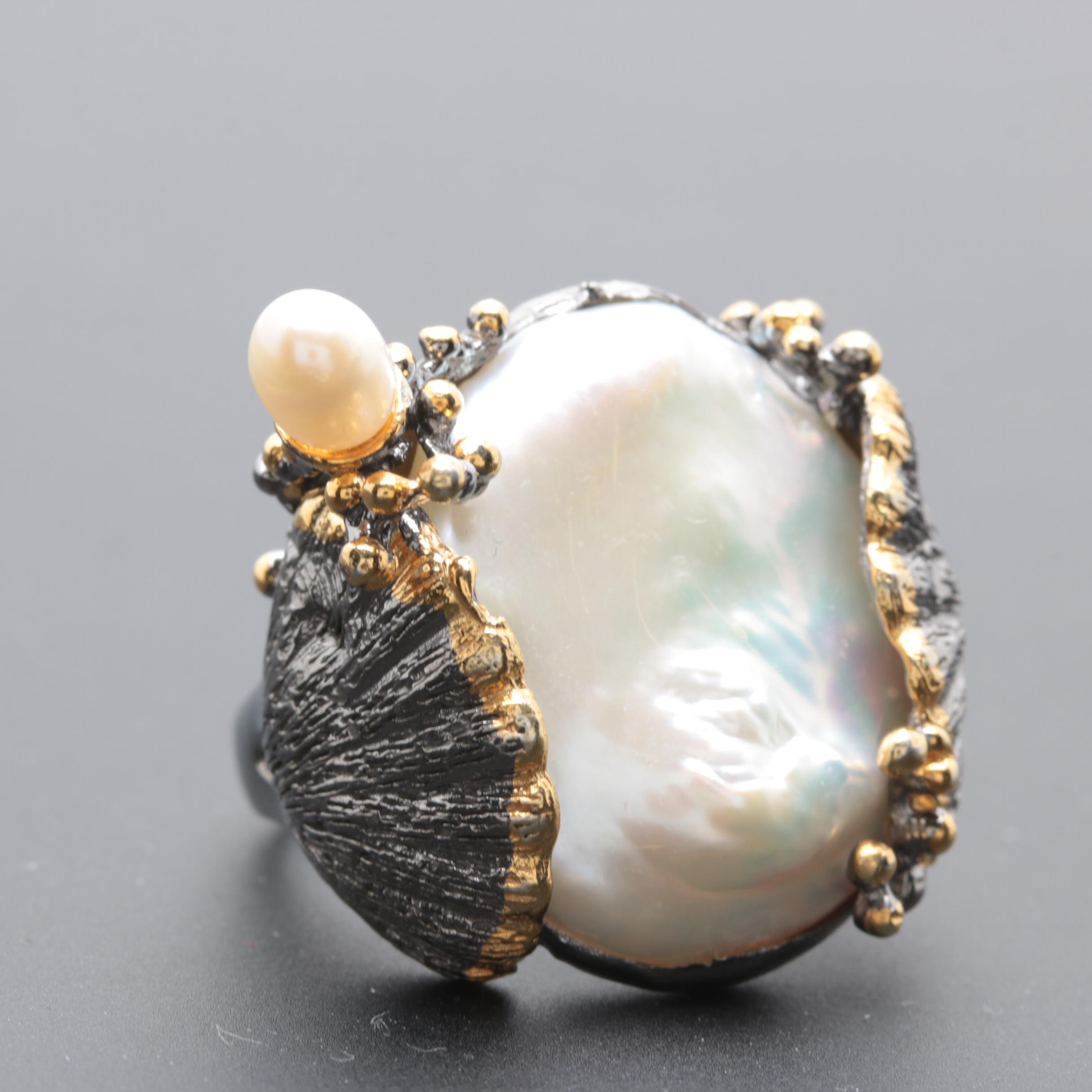 Sterling Silver Cultured Pearl, Tanzanite and Peridot Jewelry Assortment