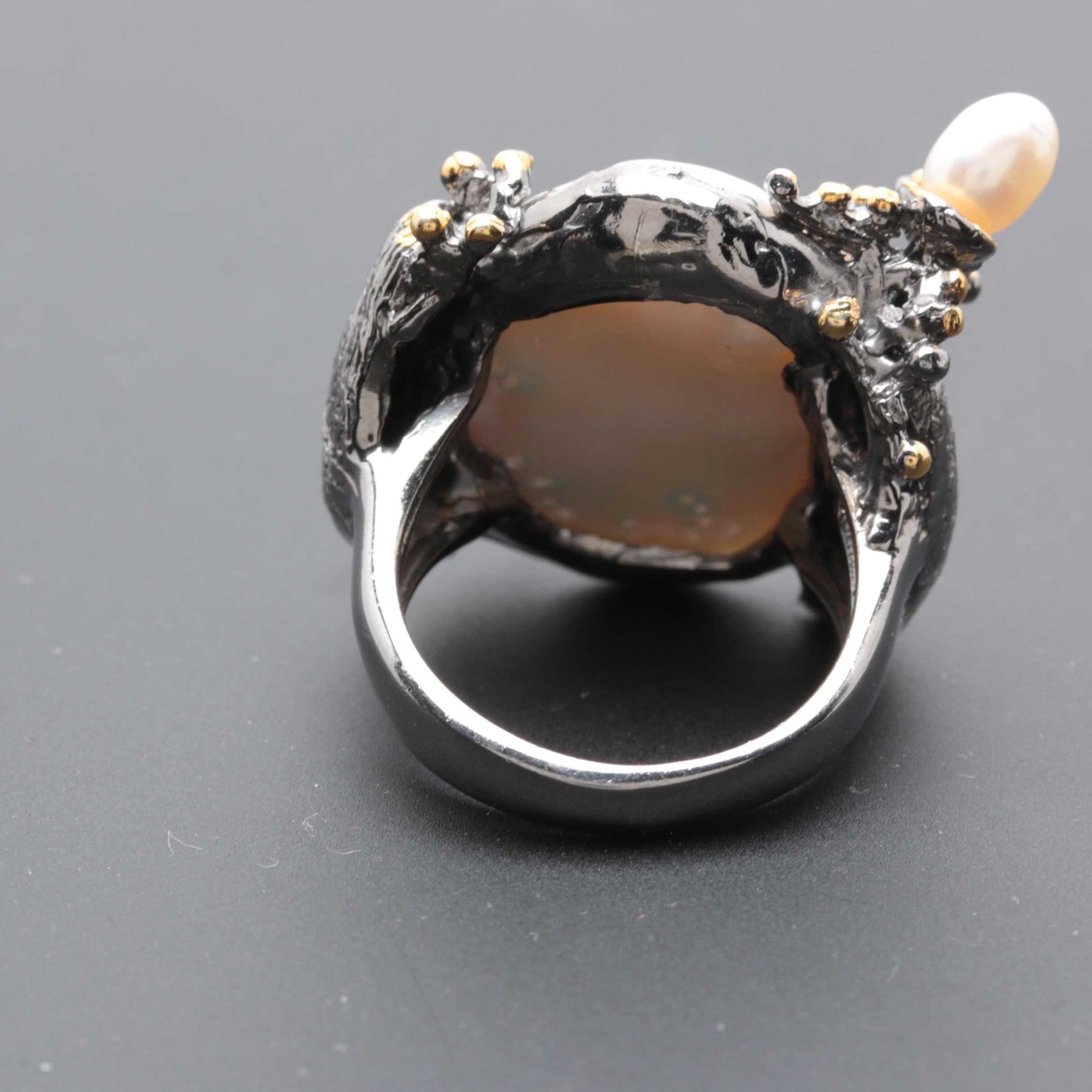 Sterling Silver Cultured Pearl, Tanzanite and Peridot Jewelry Assortment