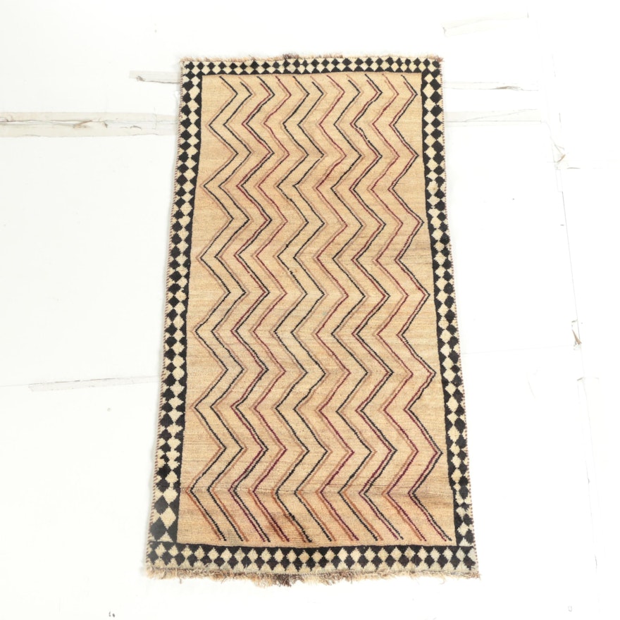 Hand-Knotted Persian Gabbeh Accent Rug