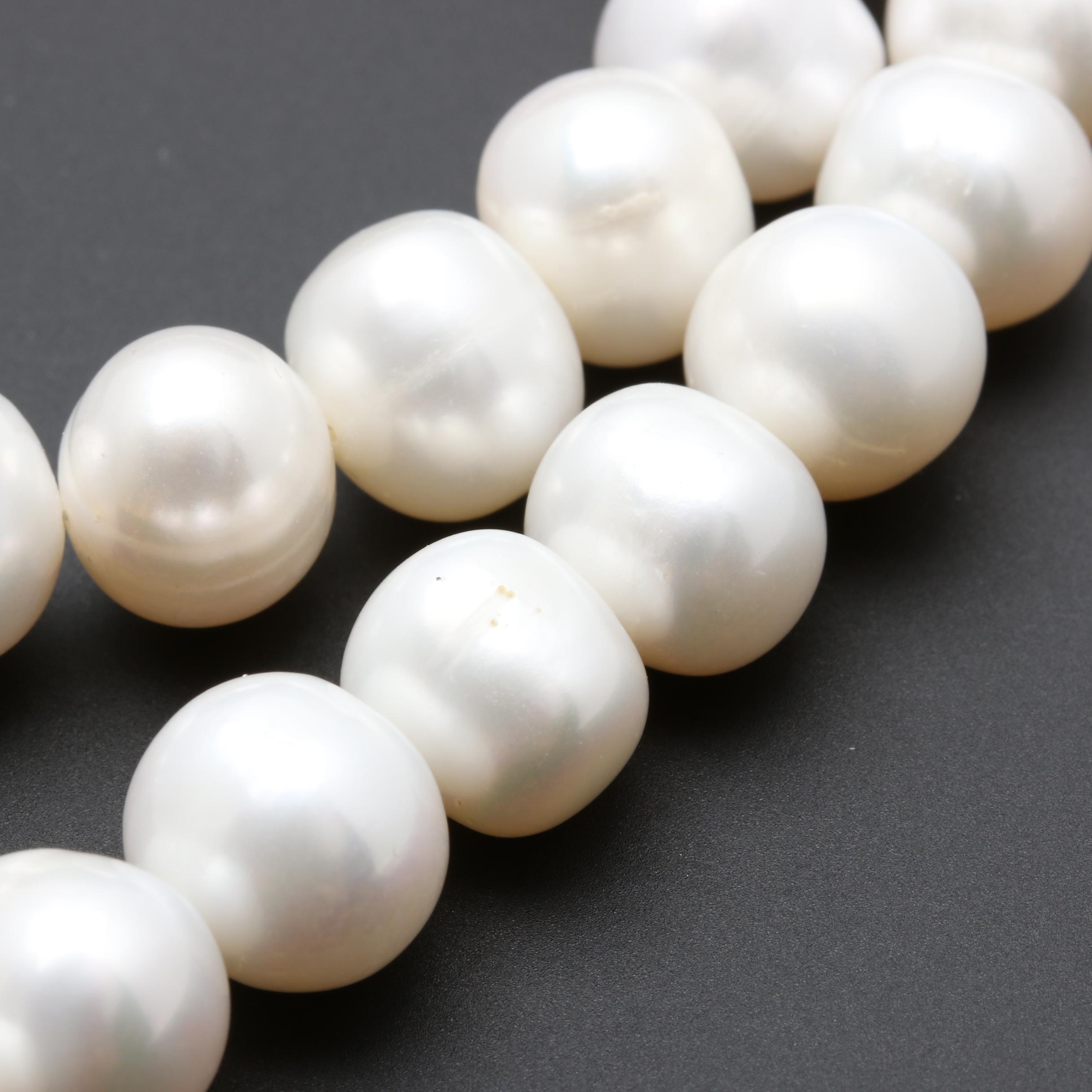 Gold Wash on Sterling Silver Cultured Pearl and Ruby Necklace