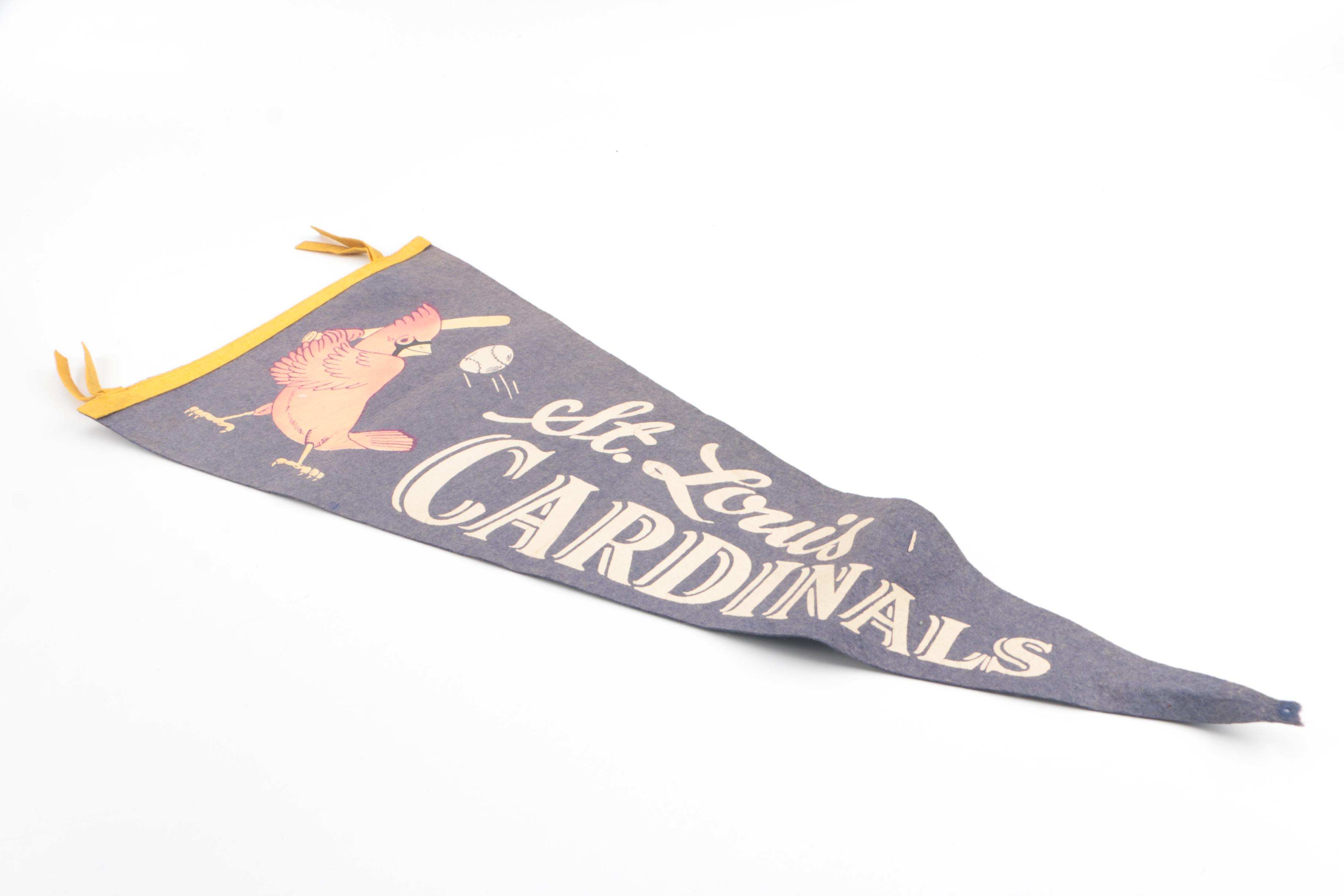 Vintage Felt Baseball Pennants Including Milwaukee Braves