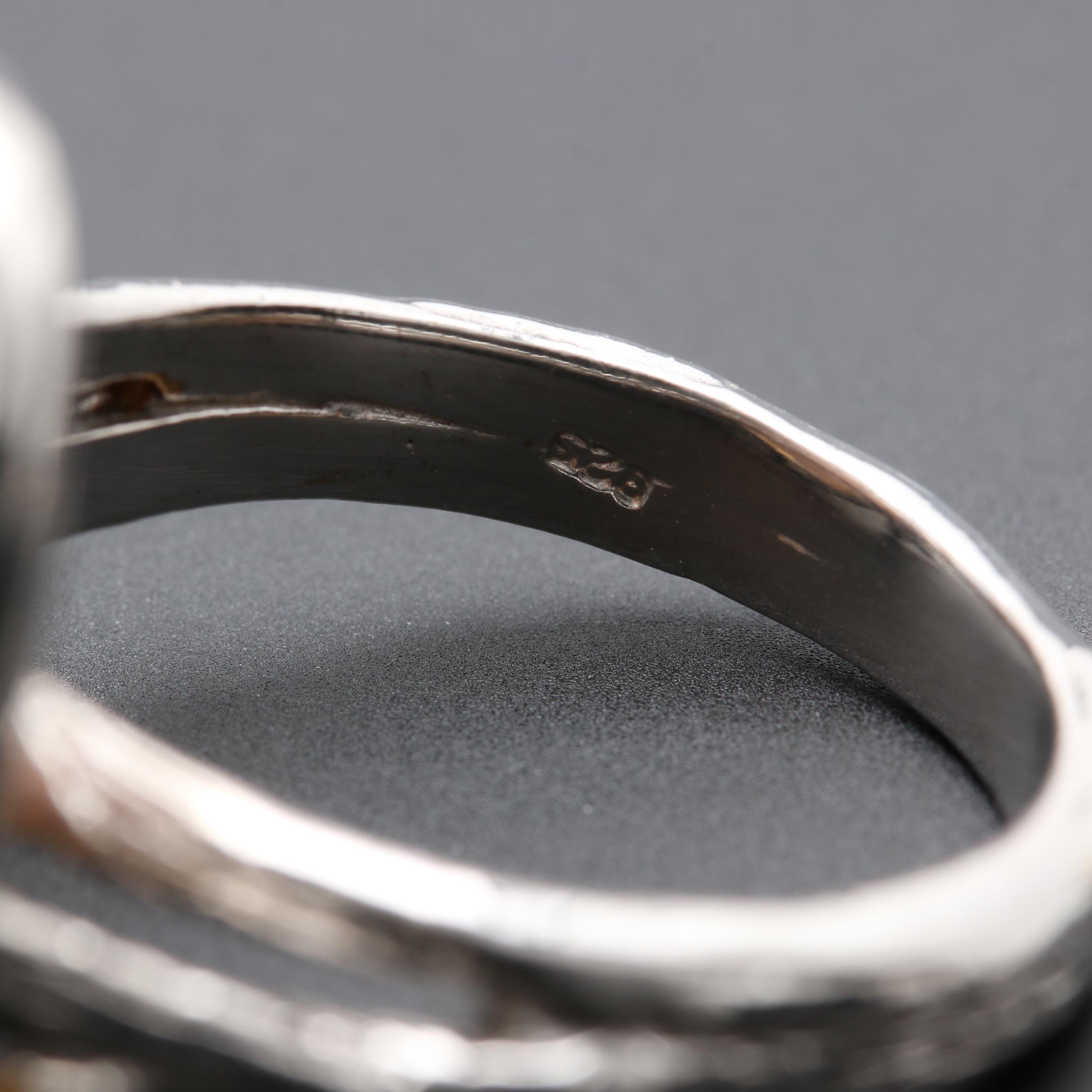 Sterling Silver Ring and Pendant with Rose Quartz and Fancy Colored Sapphires