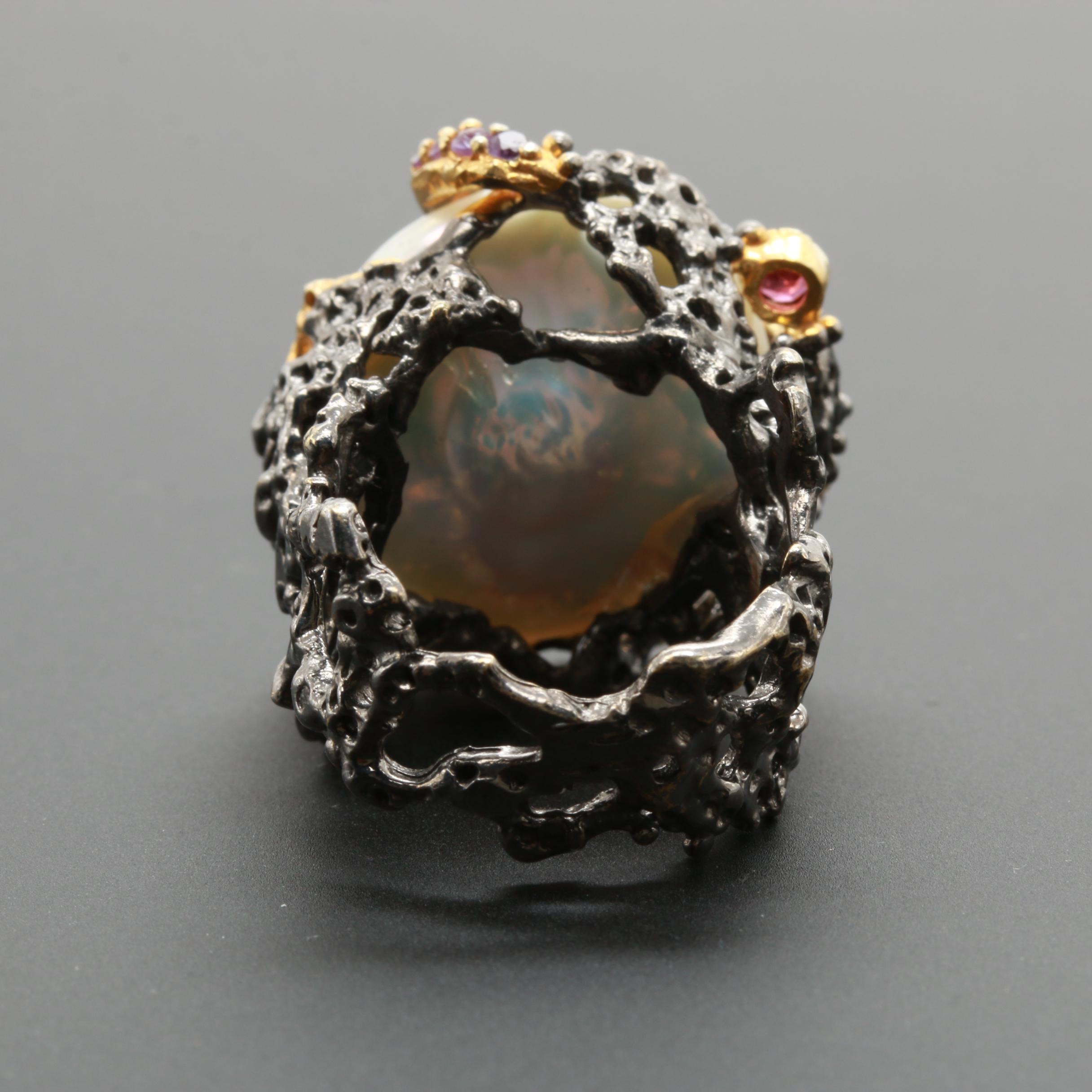 Sterling Silver Cultured Pearl and Gemstone Jewelry