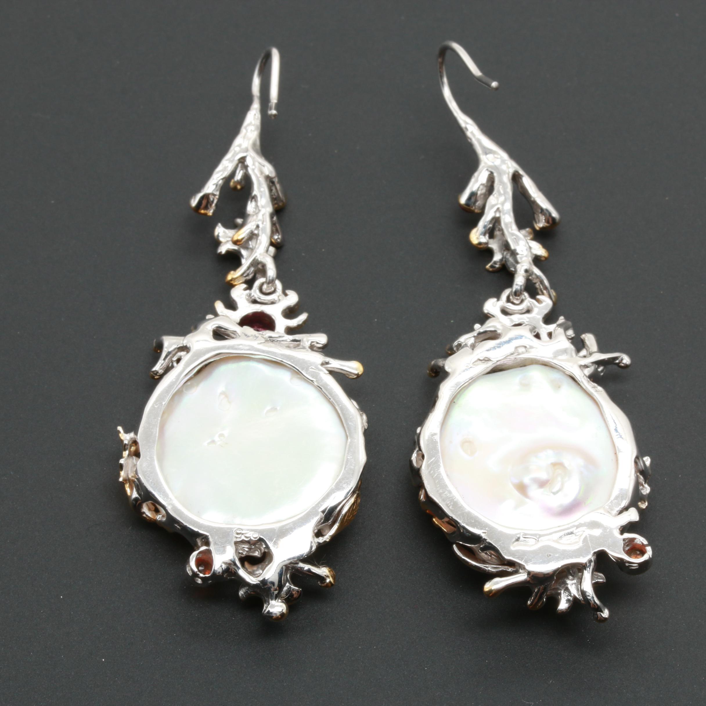 Sterling Silver Cultured Pearl and Gemstone Jewelry