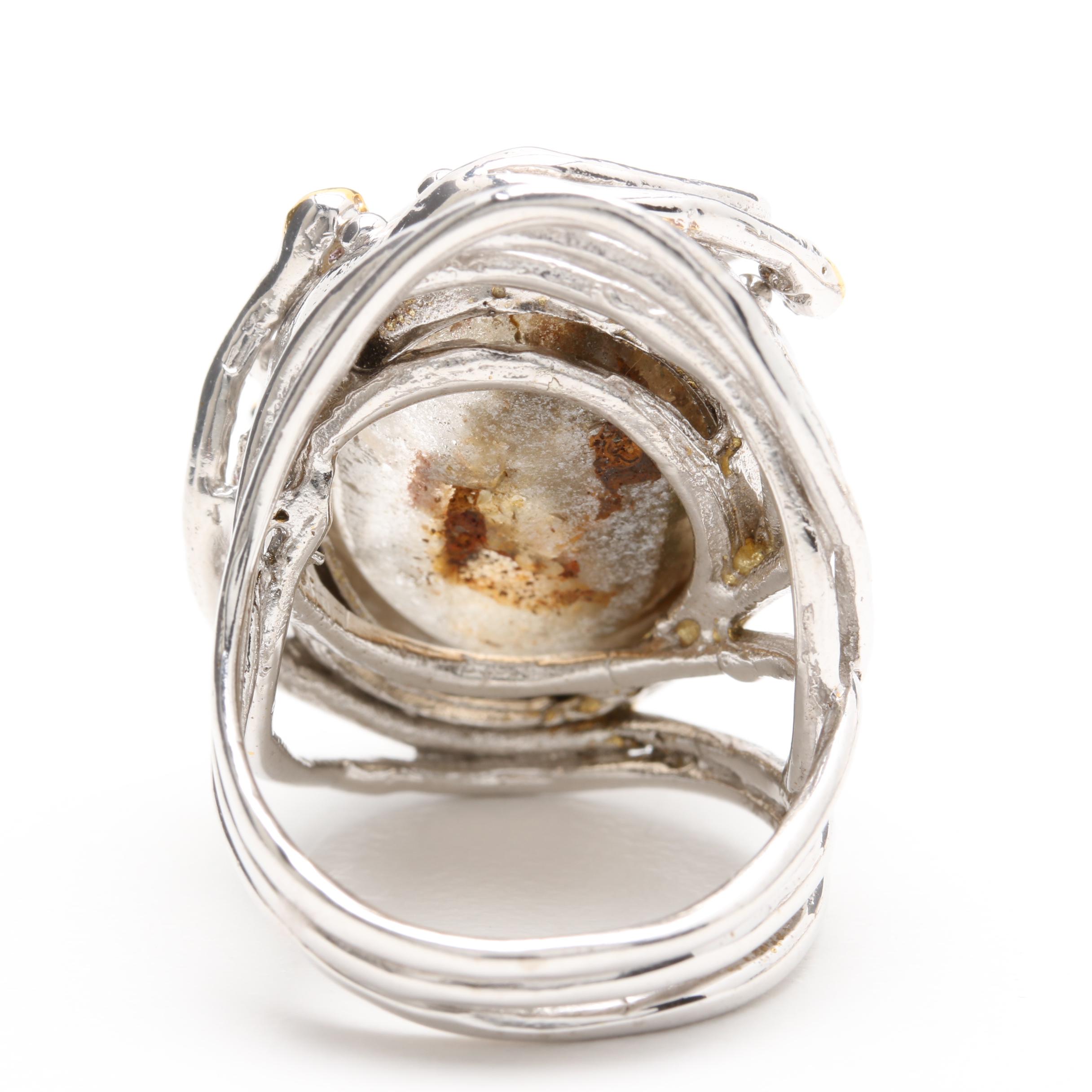 Sterling Silver Quartz, Amethyst, and Garnet Demi Parure