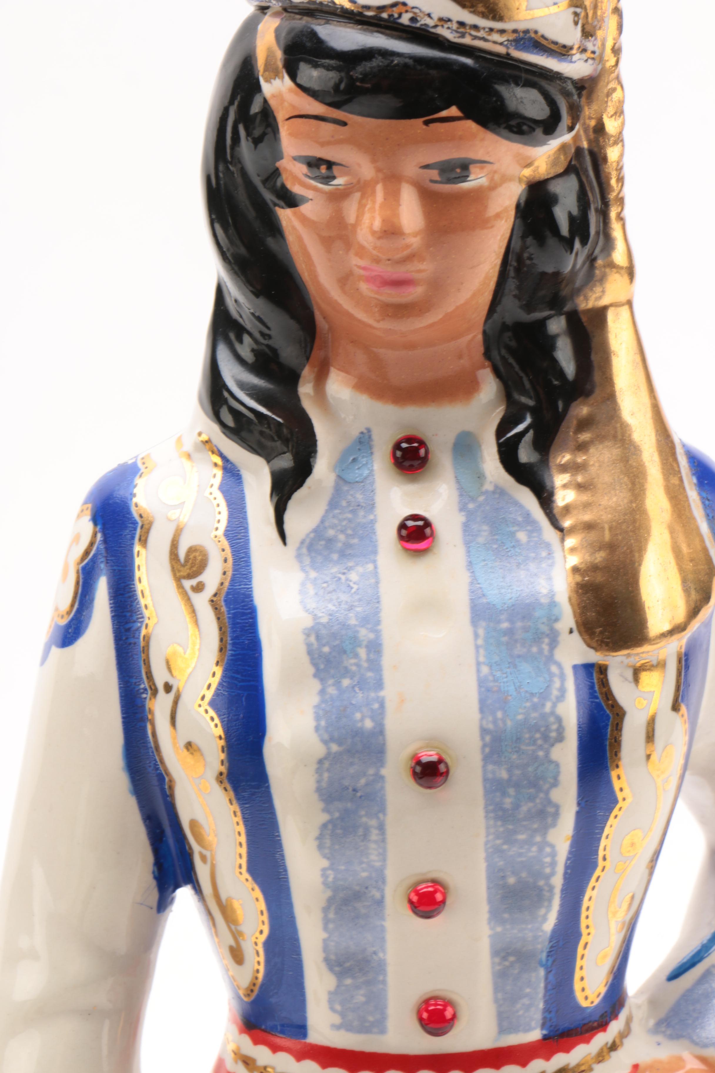 Vintage Metaxa Greek Liqueur Hand-Painted Liquor Decanter